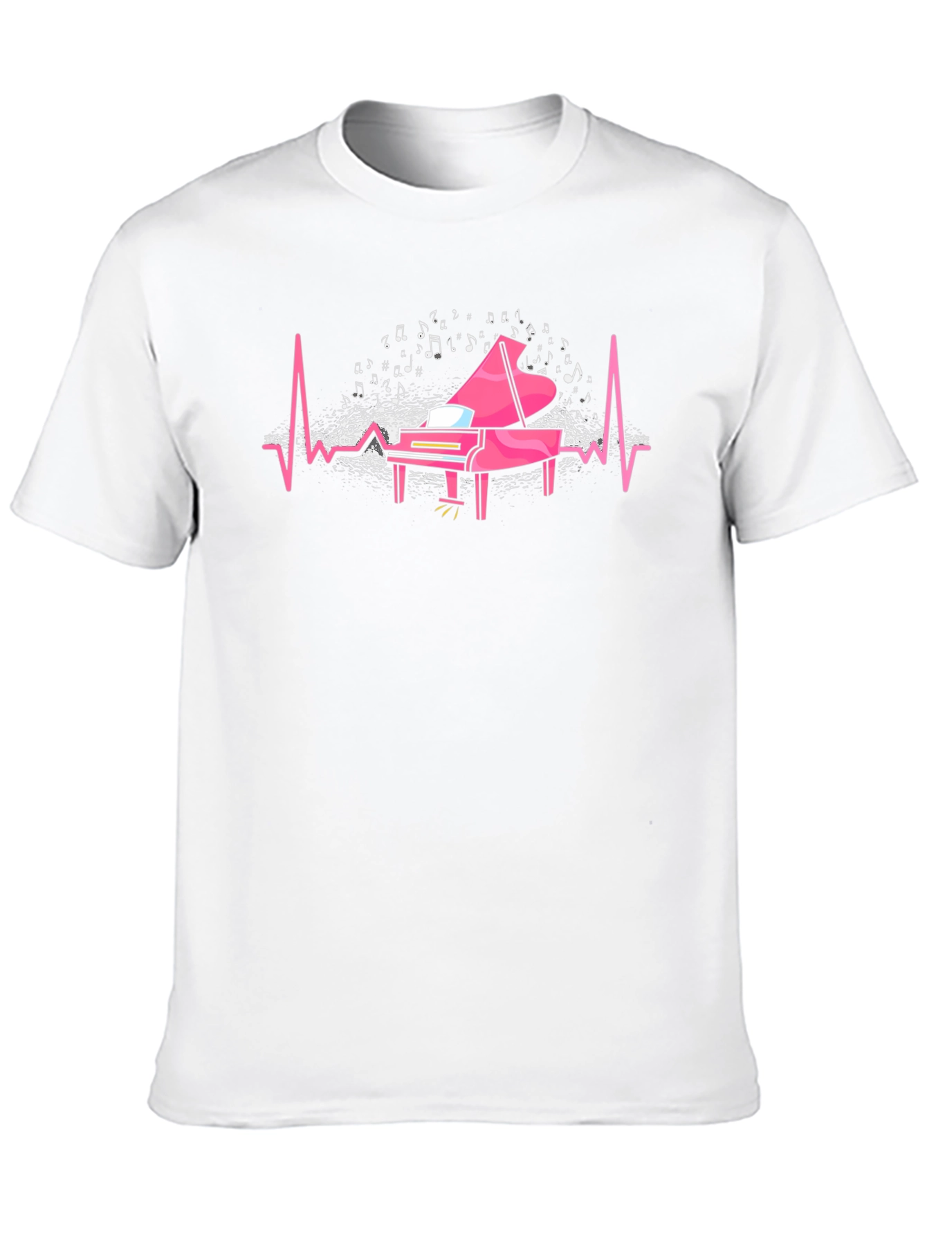 Piano Heartbeat T-Shirt - Music Lover Tee