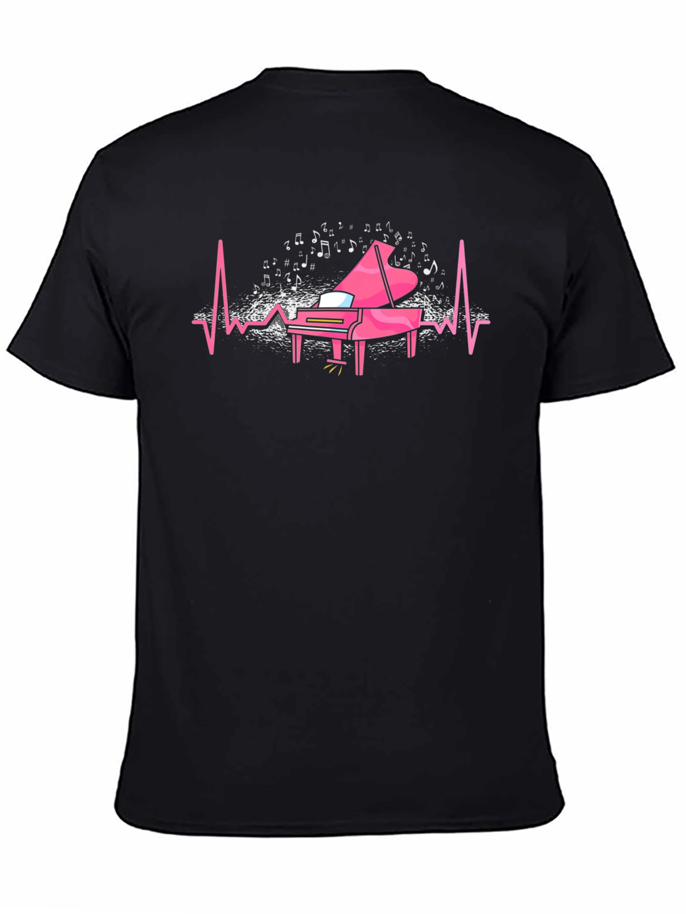 Piano Heartbeat T-Shirt - Music Lover Tee