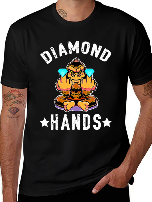 Diamond Hands Funny Monkey T-Shirt