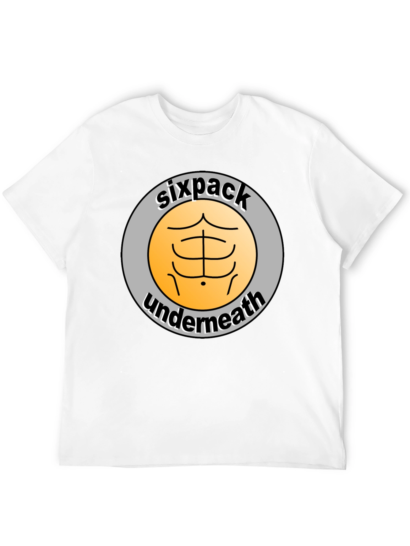Sixpack Underneath Funny Graphic T-Shirt