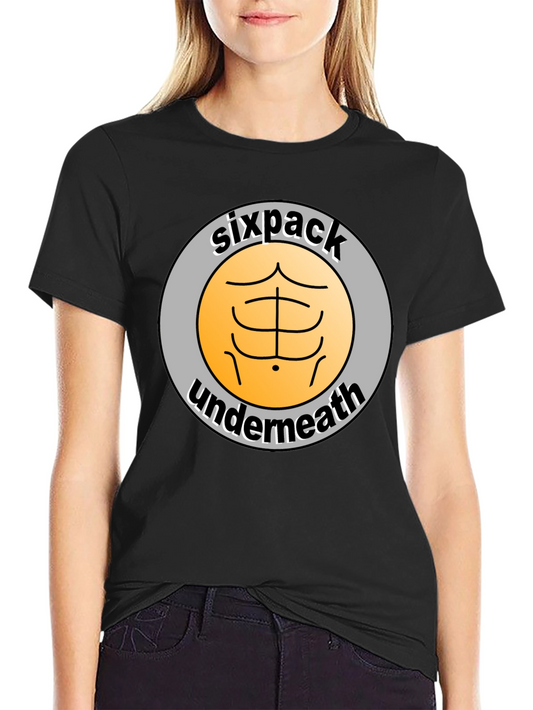 Sixpack Underneath Funny Graphic T-Shirt