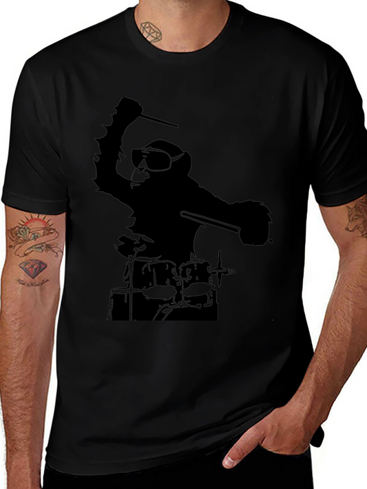 Monkey Drummer Graphic Tee