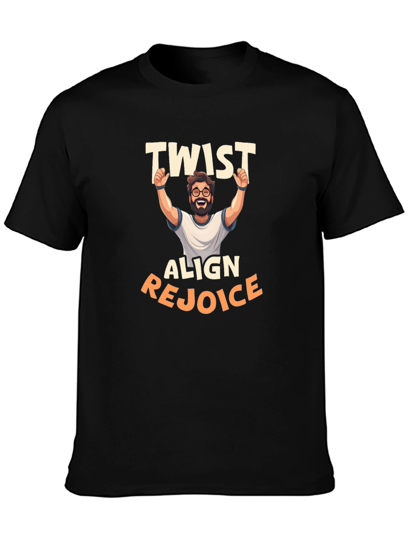 Twist Align Rejoice Graphic Tee - Black T-Shirt