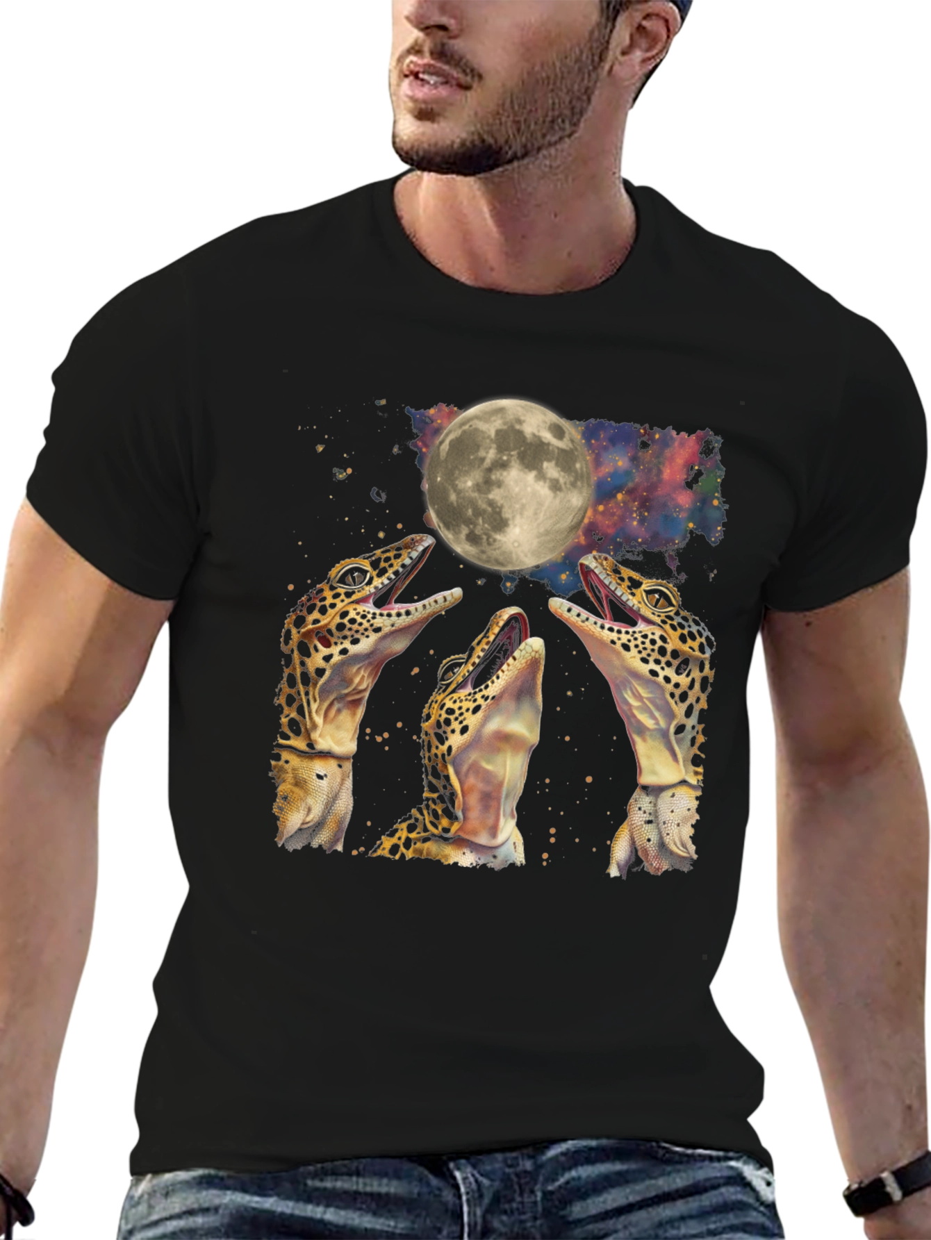 Leopard Gecko Moon Howl T-Shirt