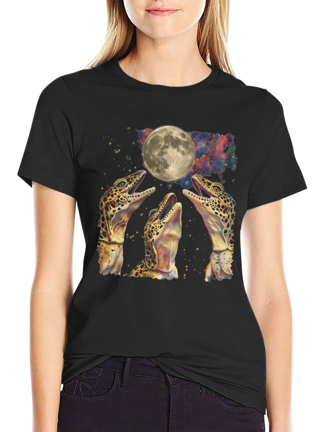 Leopard Gecko Moon Howl T-Shirt
