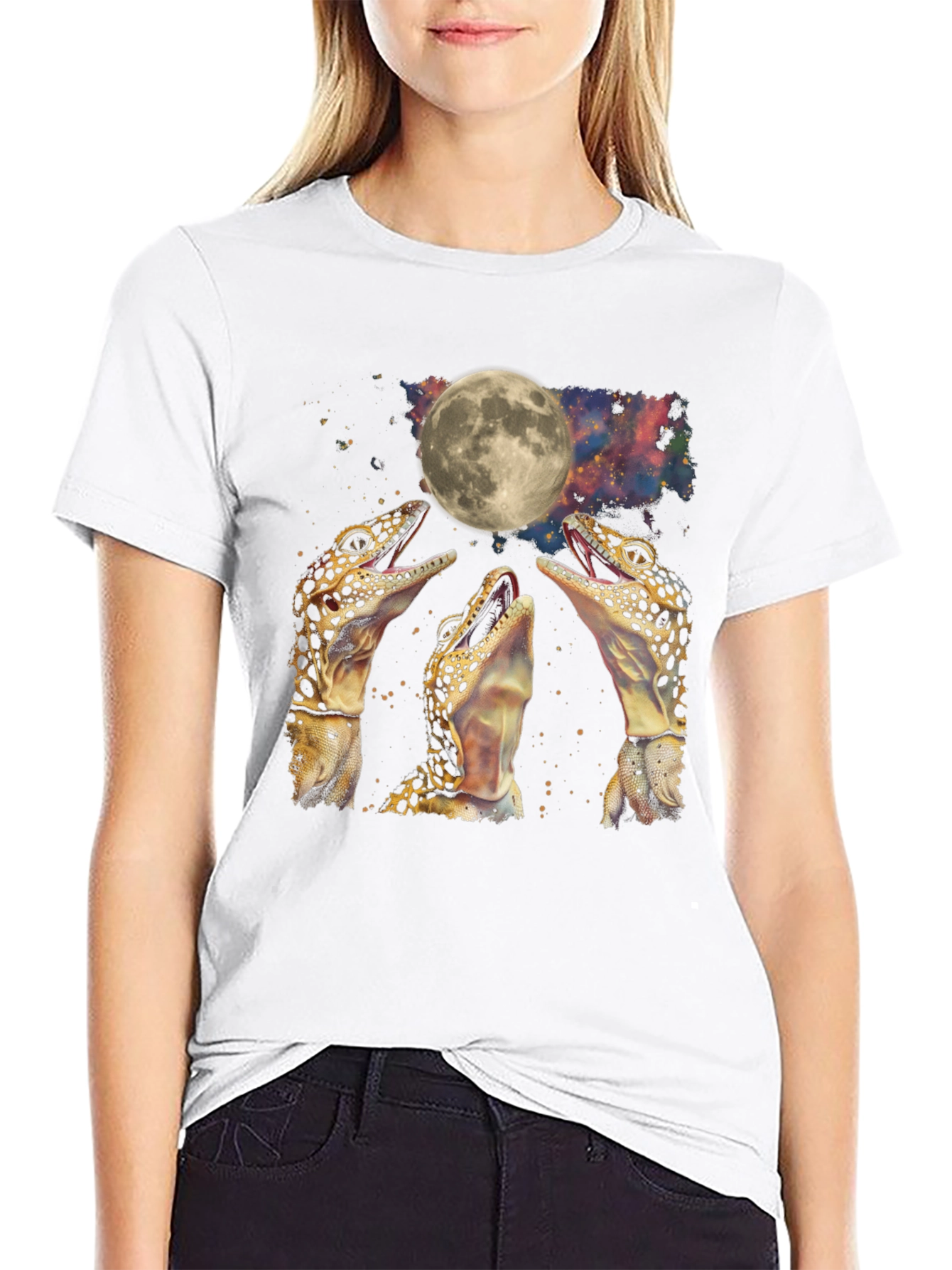 Leopard Gecko Moon Howl T-Shirt