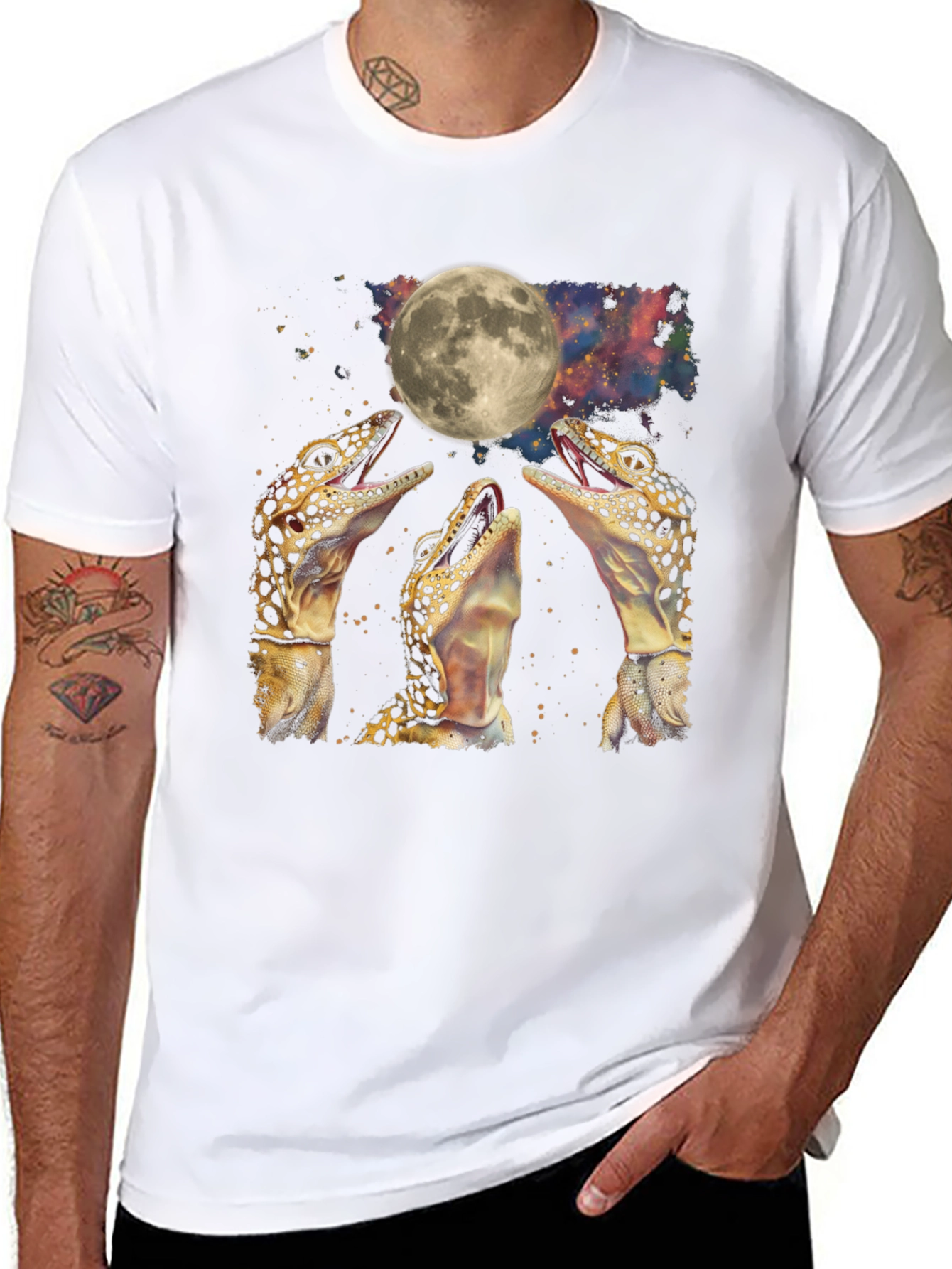 Leopard Gecko Moon Howl T-Shirt