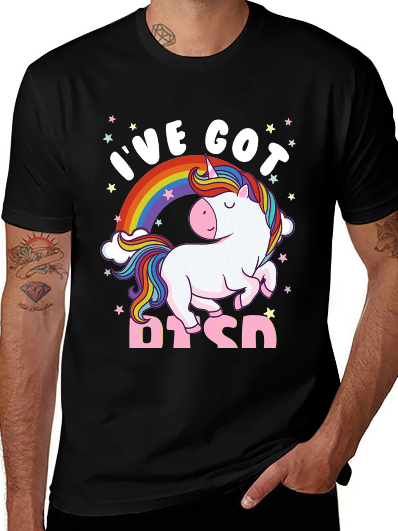 Ive Got PTSD Unicorn Graphic T-Shirt