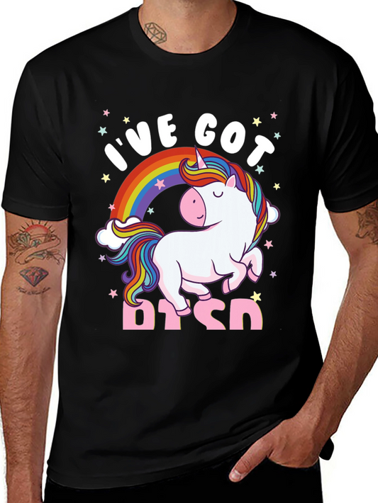 Ive Got PTSD Unicorn Graphic T-Shirt