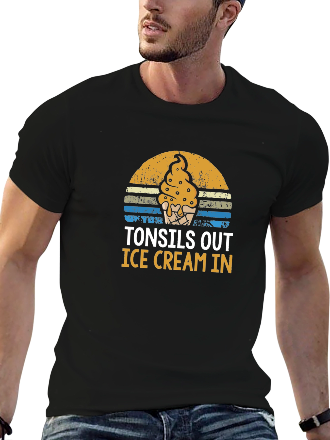 Tonsils Out Ice Cream In Graphic Tee