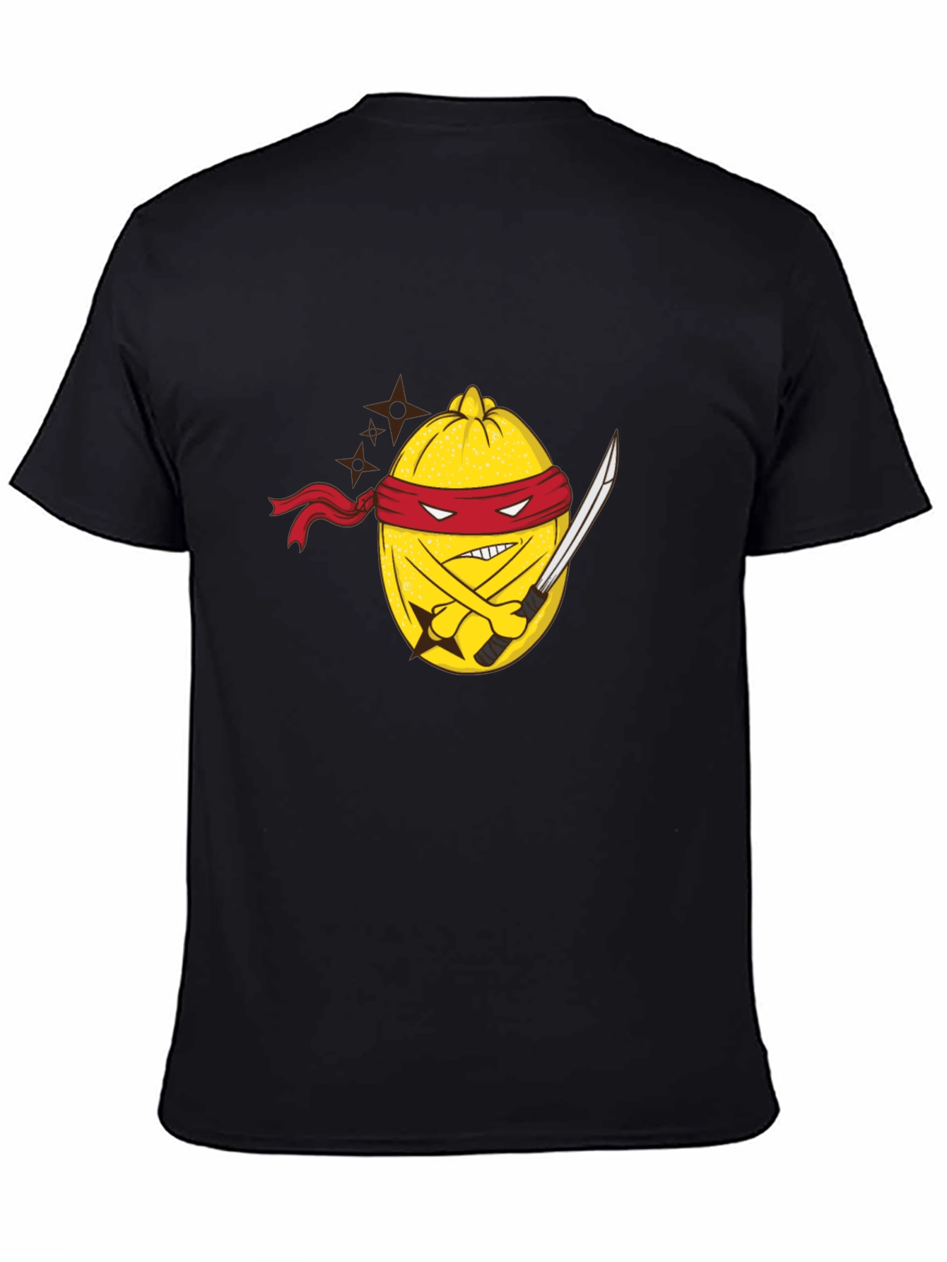 Ninja Lemon Graphic Tee - Black Cotton Blend