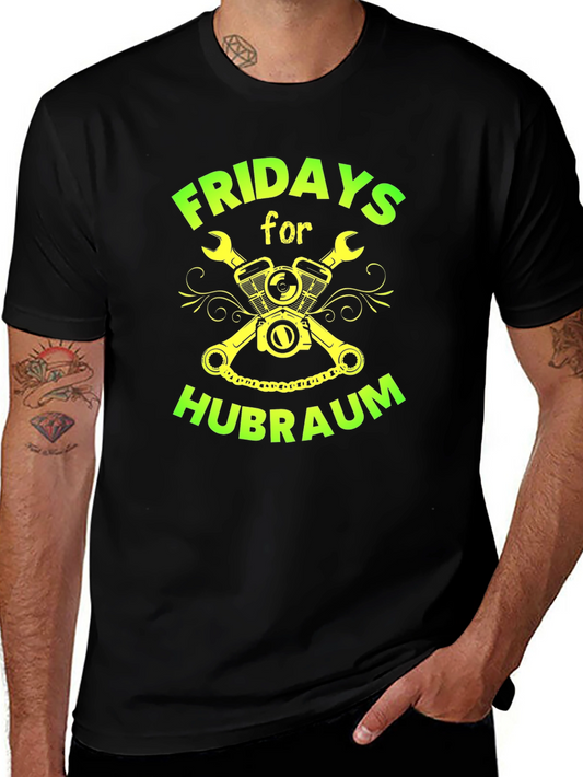 Fridays for Hubraum Black Graphic Tee