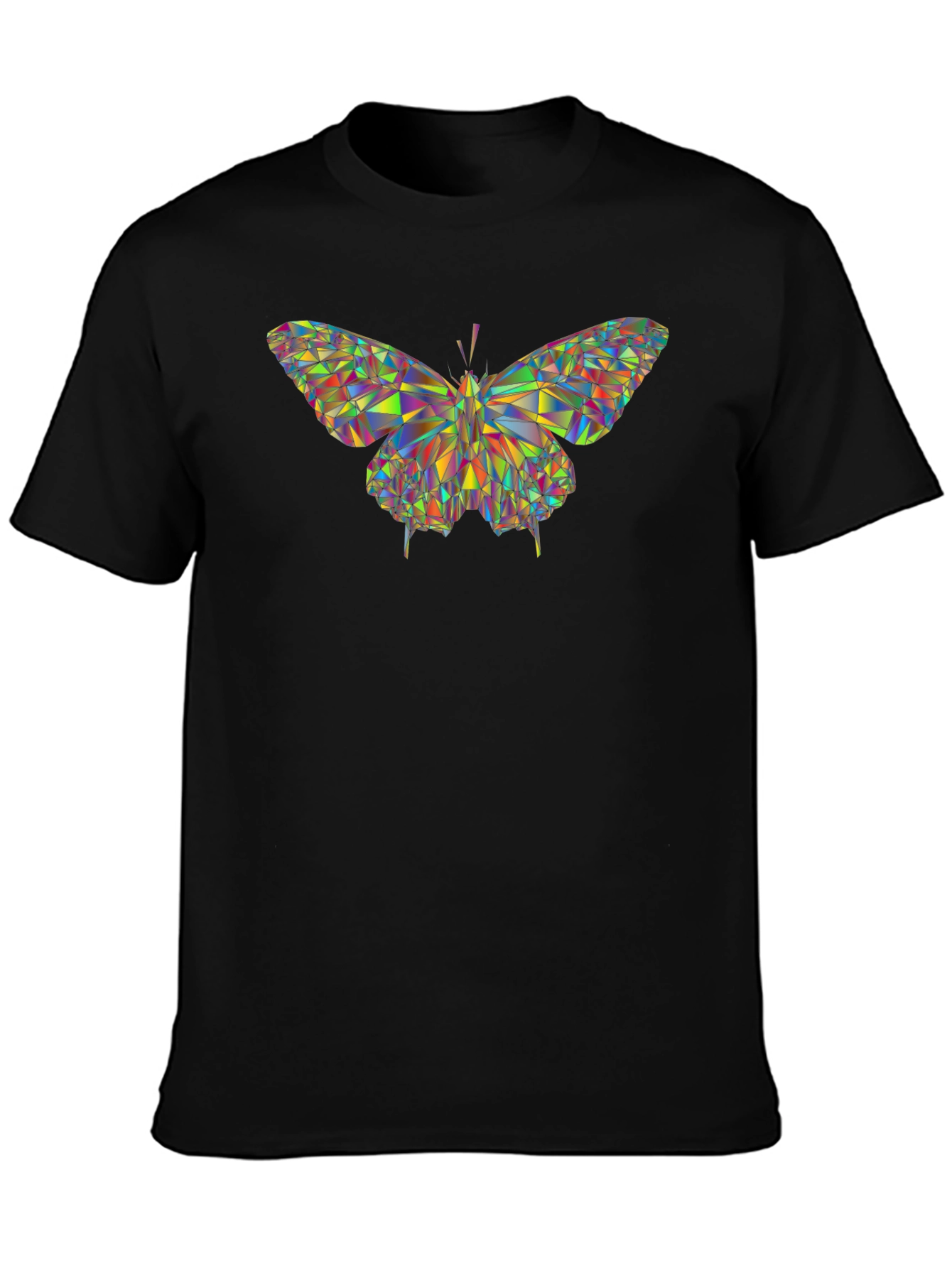 Prismatic Butterfly Black T-Shirt