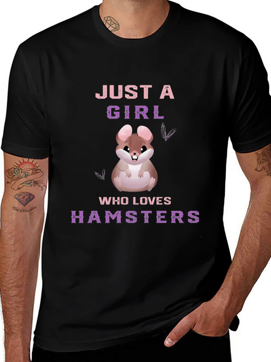 Cute Hamster Lover T-Shirt - Just a Girl Who Loves Hamsters