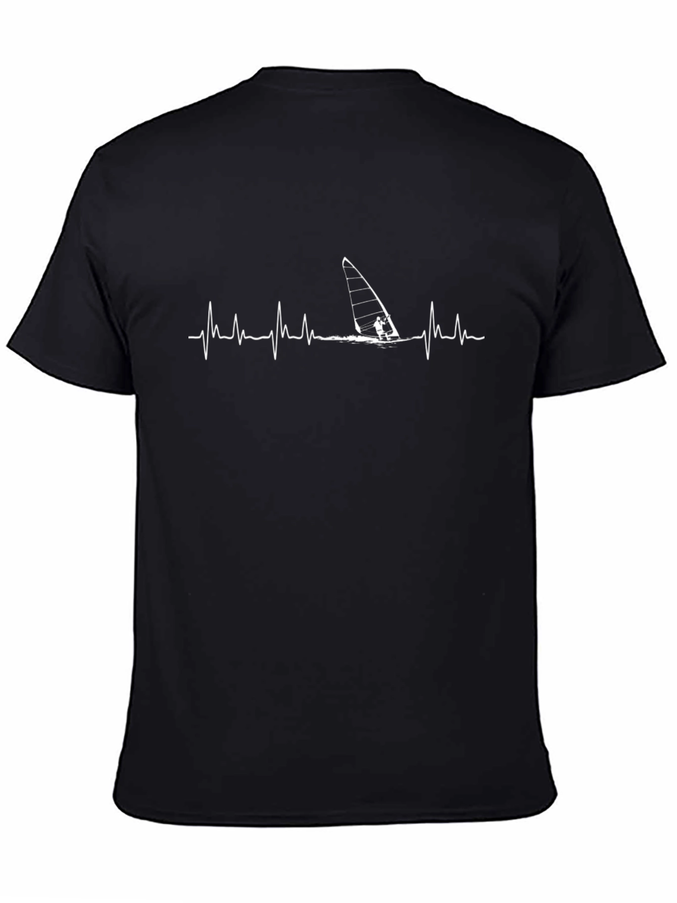 Windsurf Heartbeat T-Shirt - Black