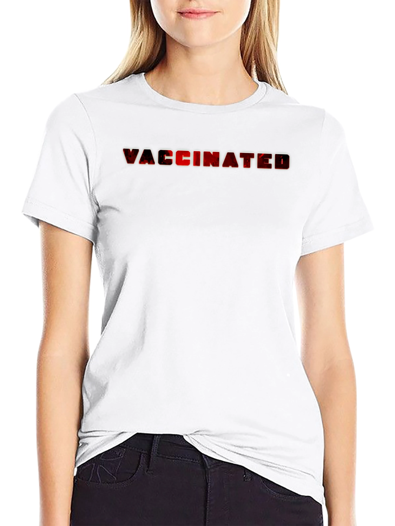 Vaccinated Black T-Shirt - Stand Proud & Protected!