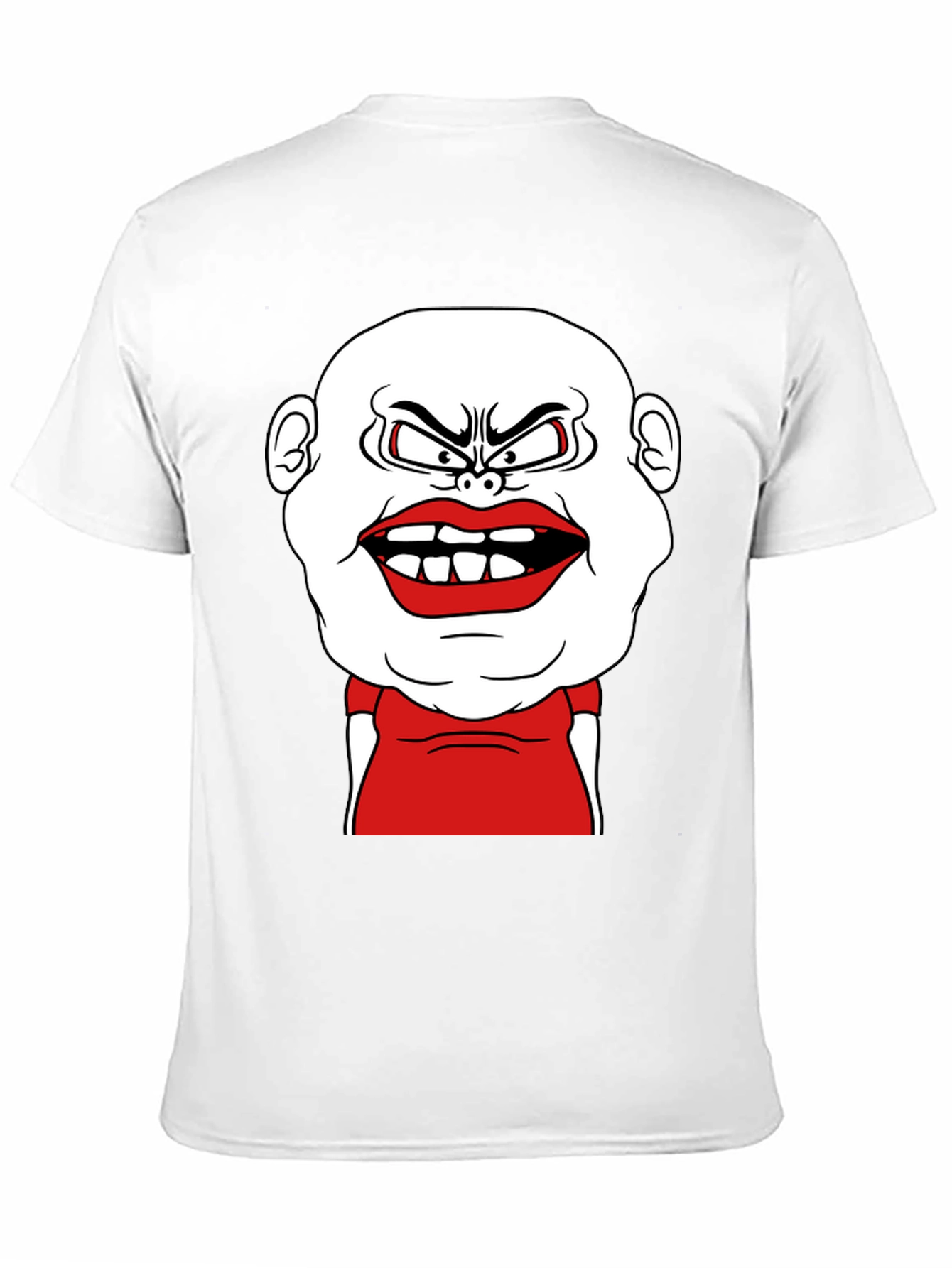 Cartoon Face Graphic Tee - Black
