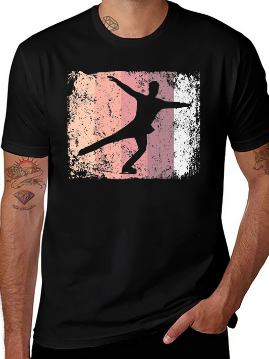 Figure Skater Graphic Tee - Retro Style