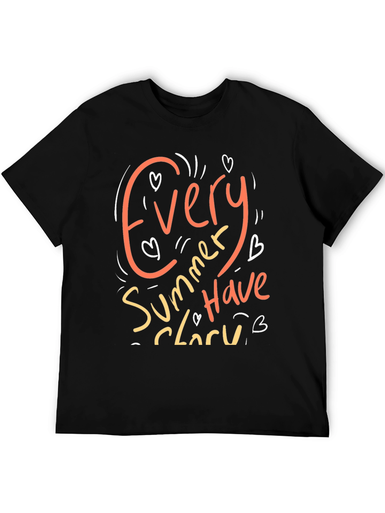 Summer Fun Black Graphic Tee