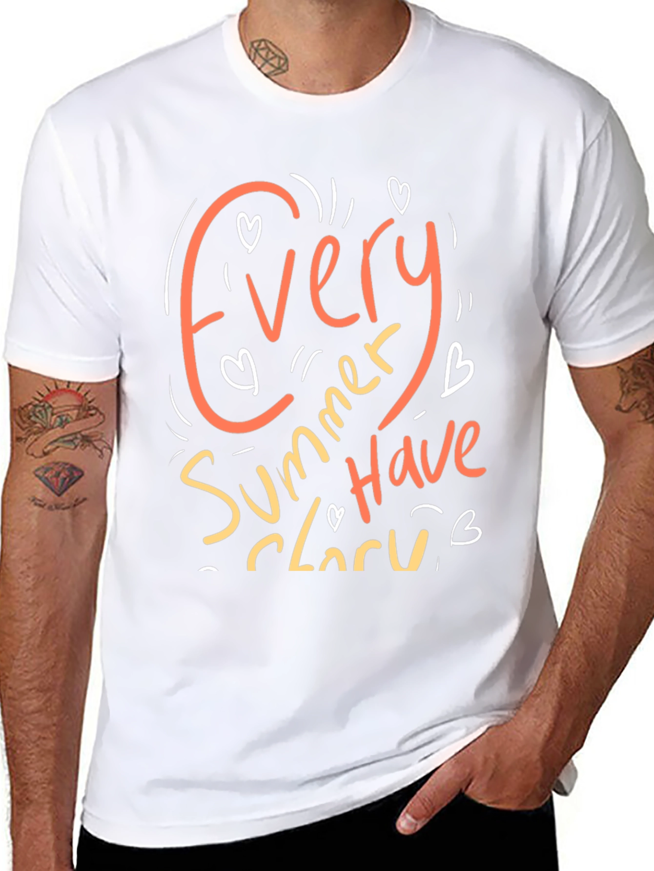 Summer Fun Black Graphic Tee
