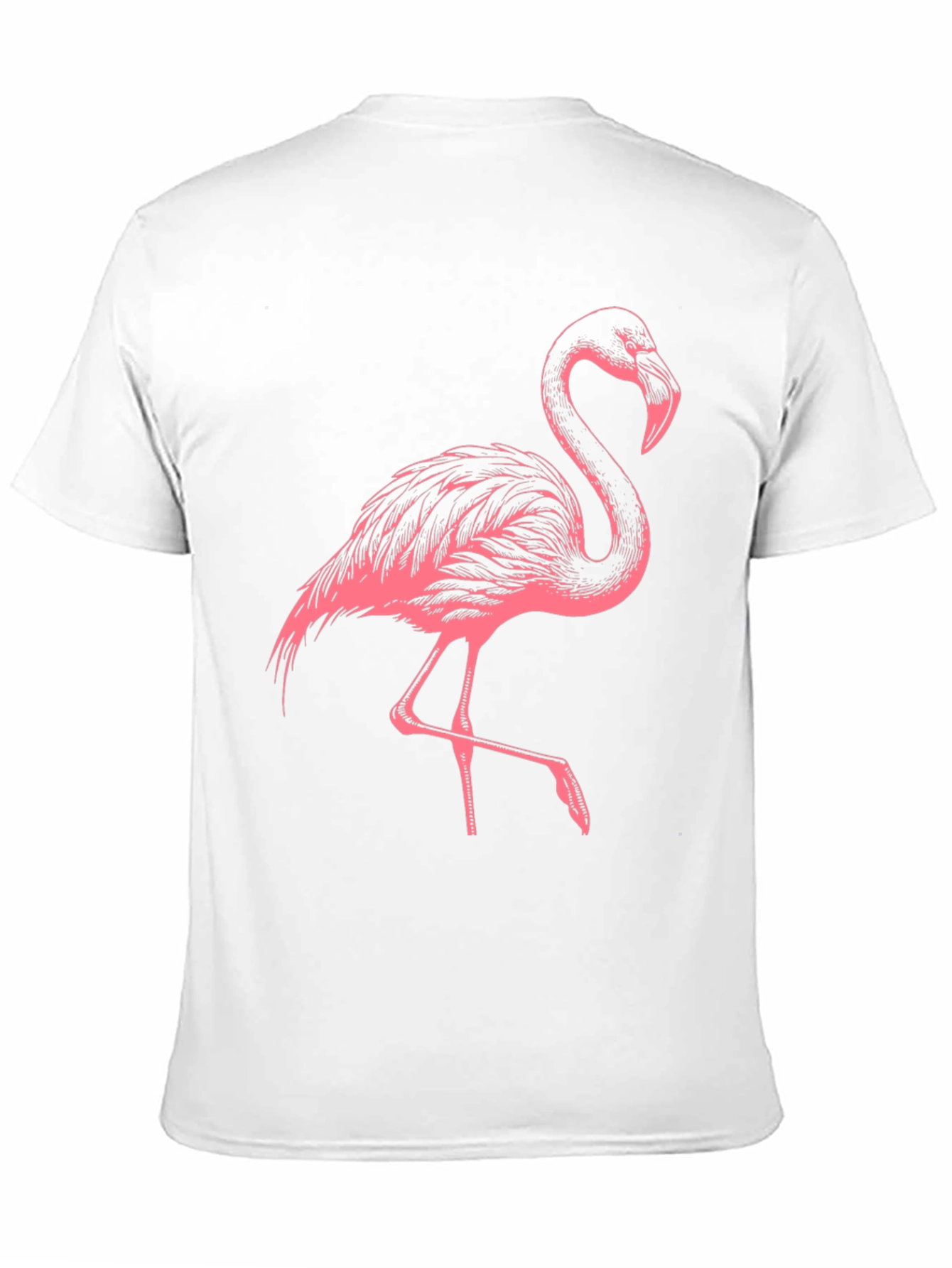 Pink Flamingo Graphic Black T-Shirt