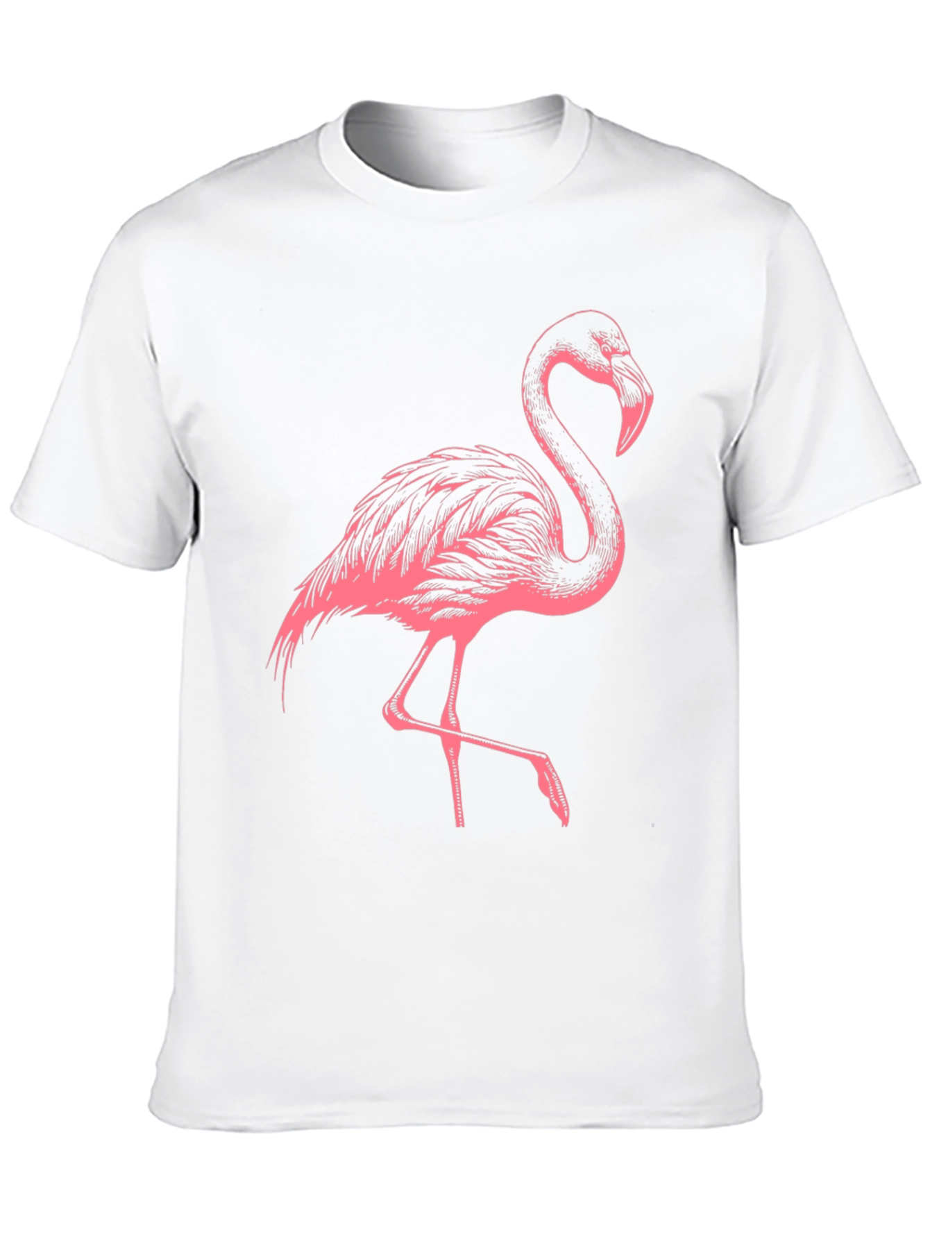 Pink Flamingo Graphic Black T-Shirt