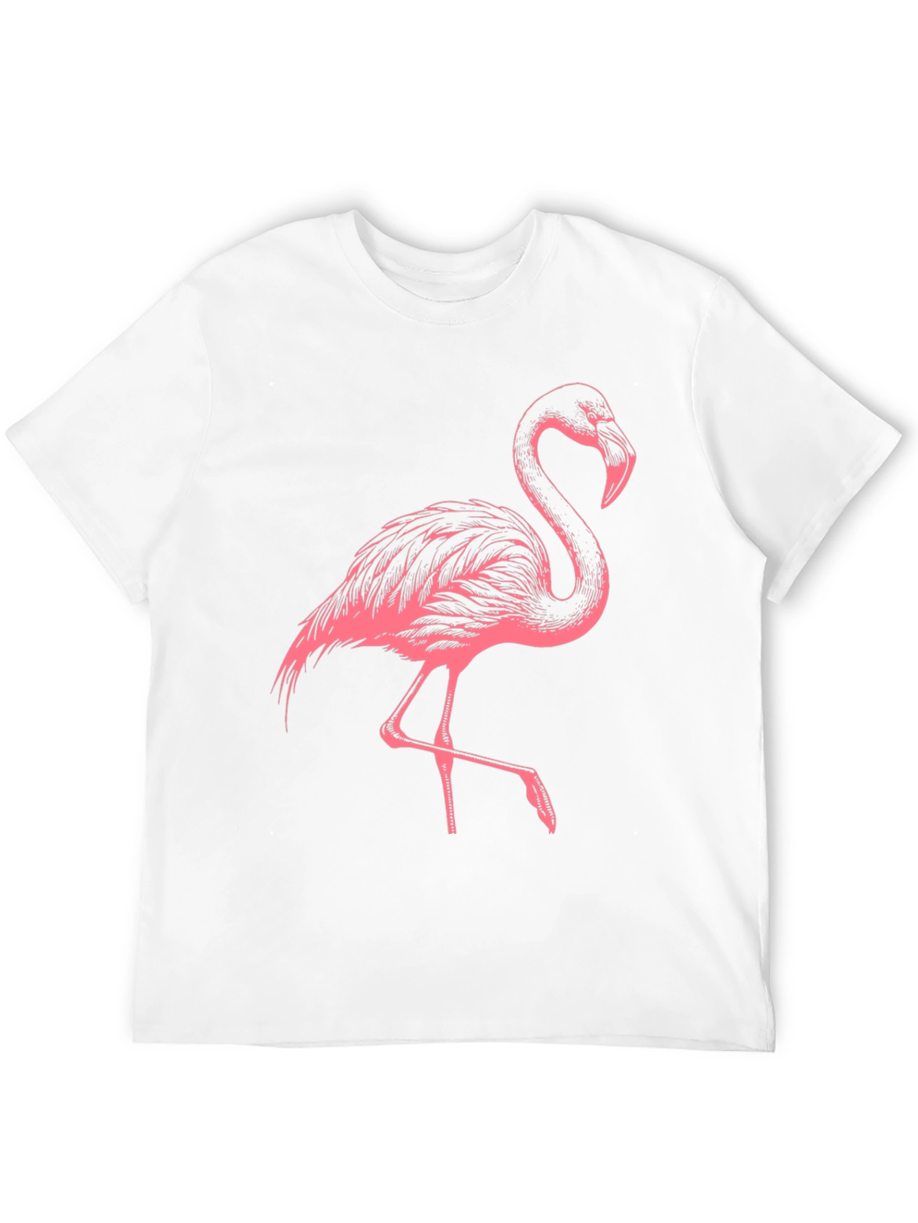 Pink Flamingo Graphic Black T-Shirt