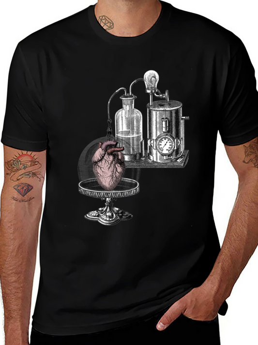 Anatomical Heart & Lab Black T-Shirt