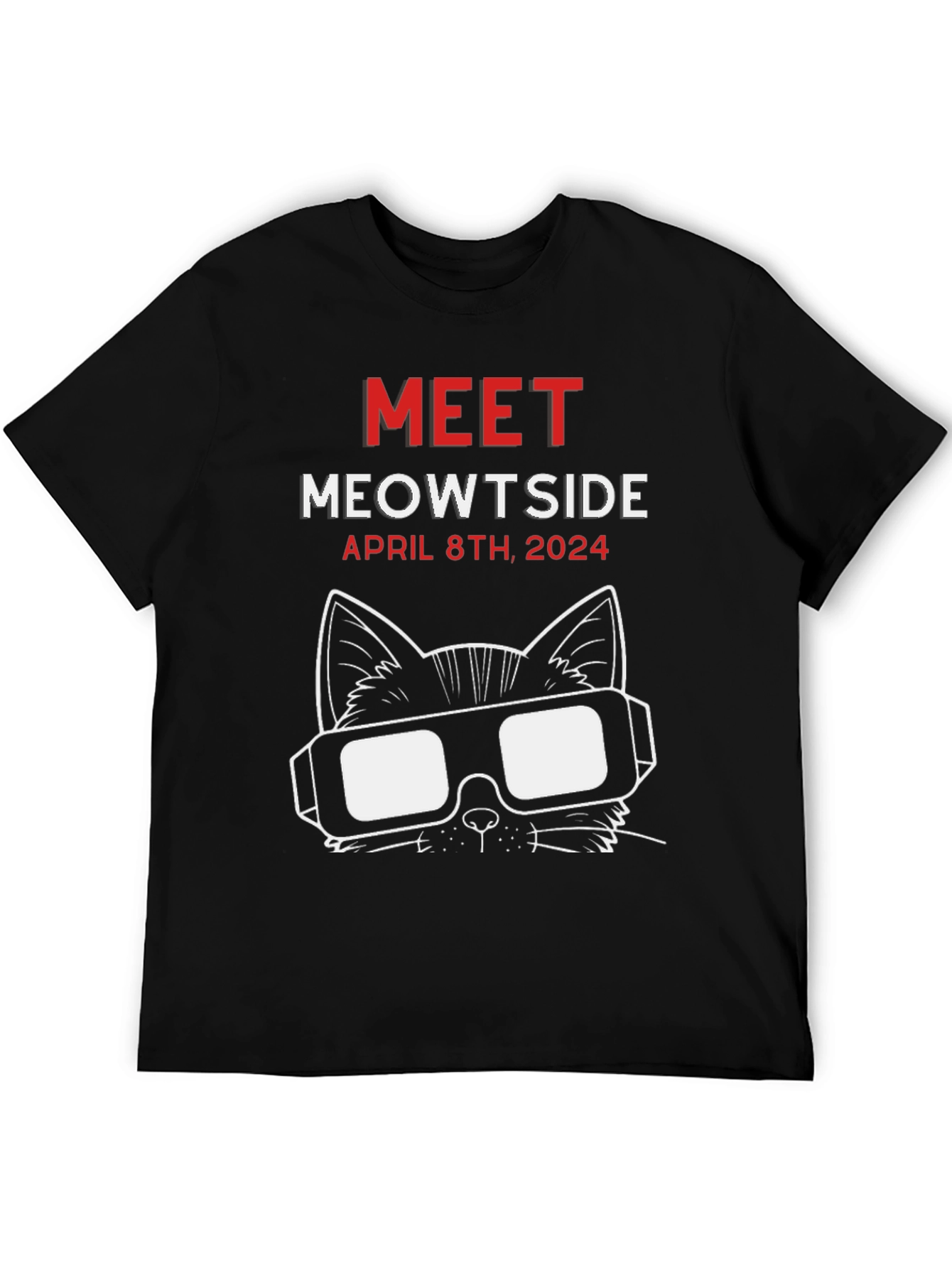 Meowtside Cat T-Shirt - April 8th 2024