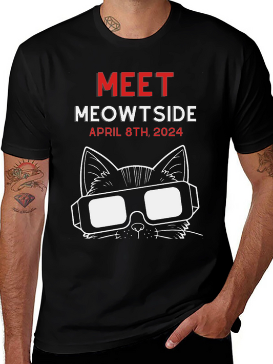 Meowtside Cat T-Shirt - April 8th 2024