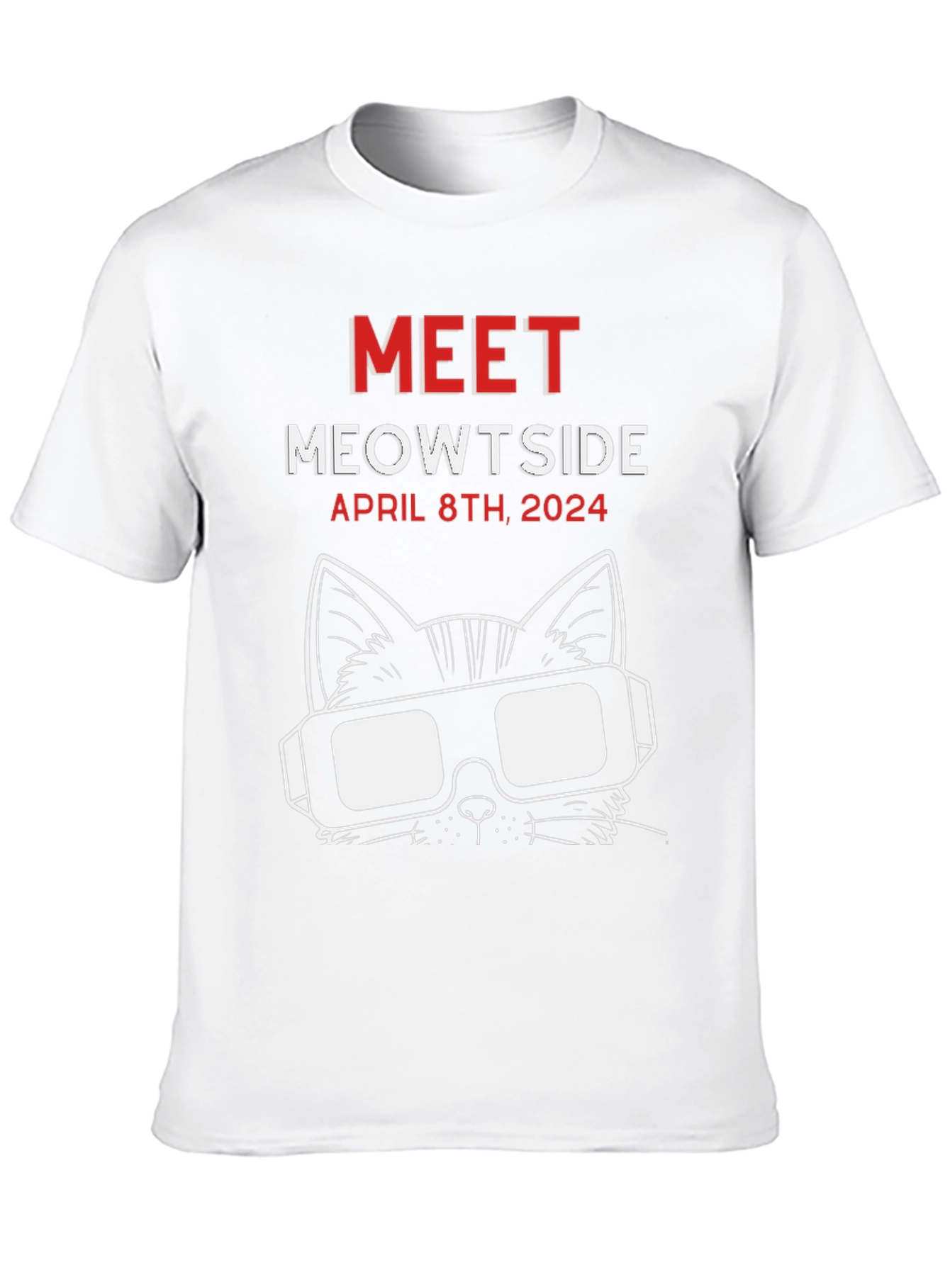 Meowtside Cat T-Shirt - April 8th 2024