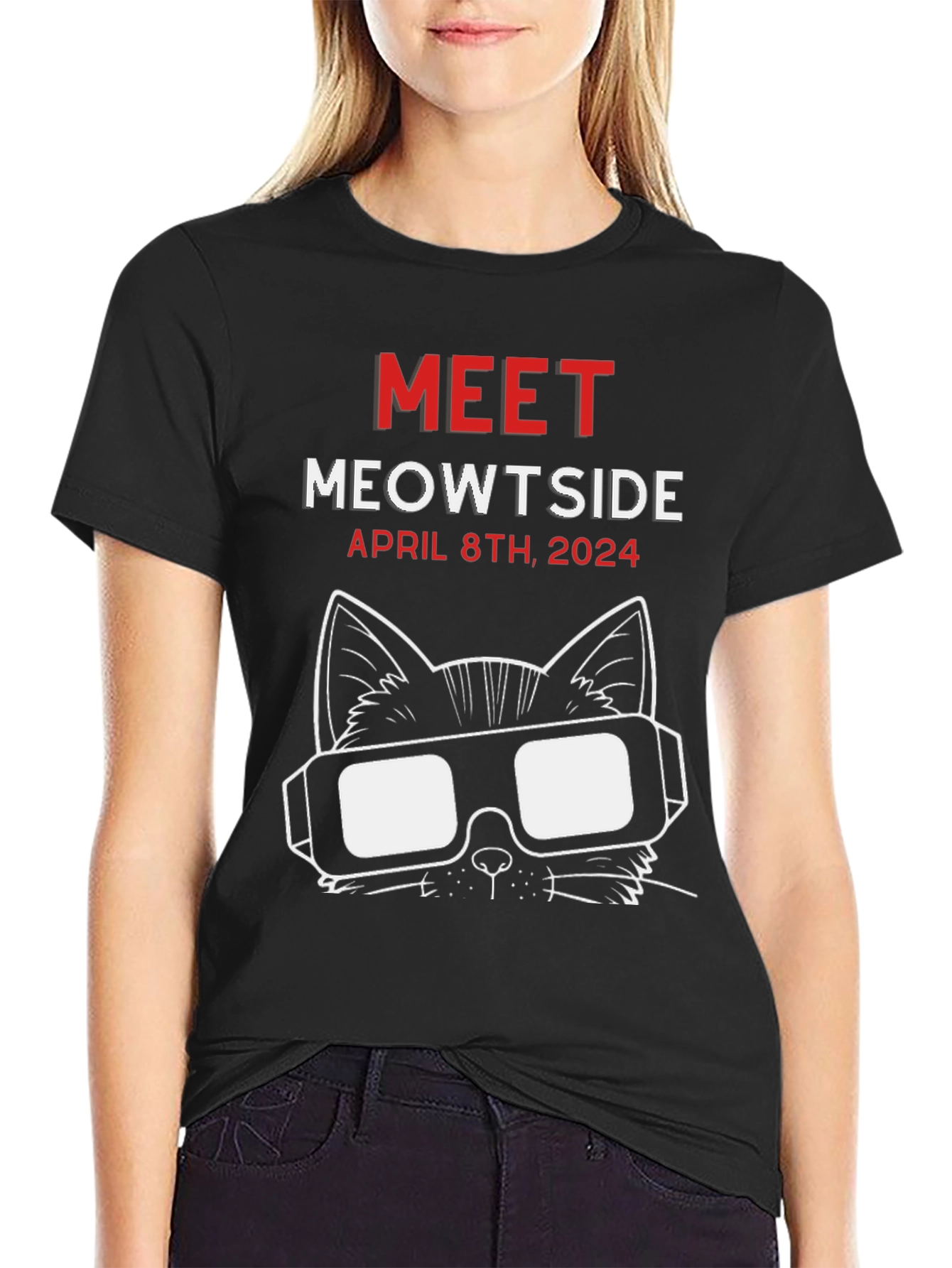 Meowtside Cat T-Shirt - April 8th 2024