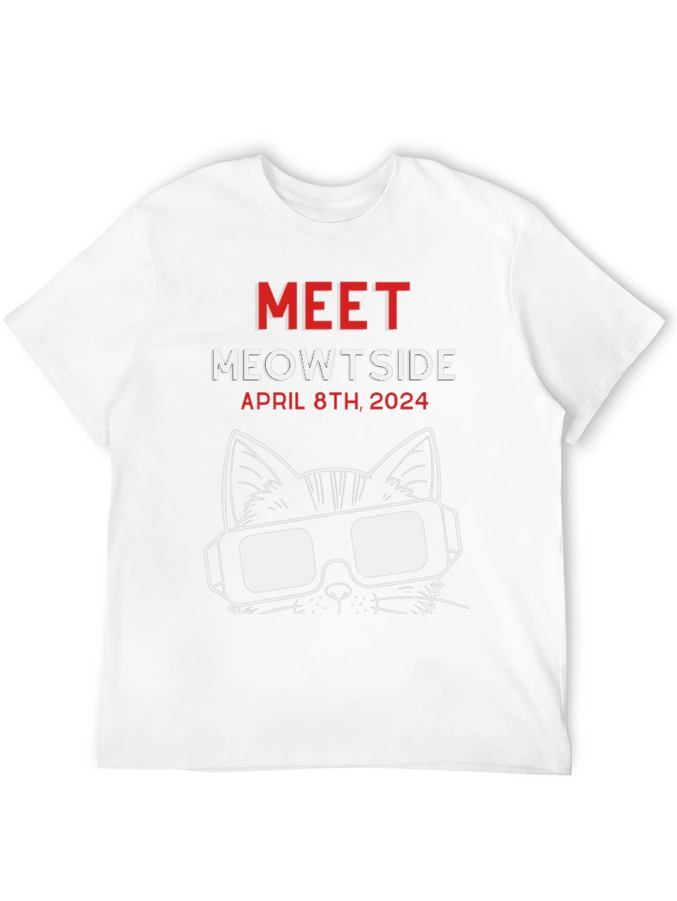 Meowtside Cat T-Shirt - April 8th 2024