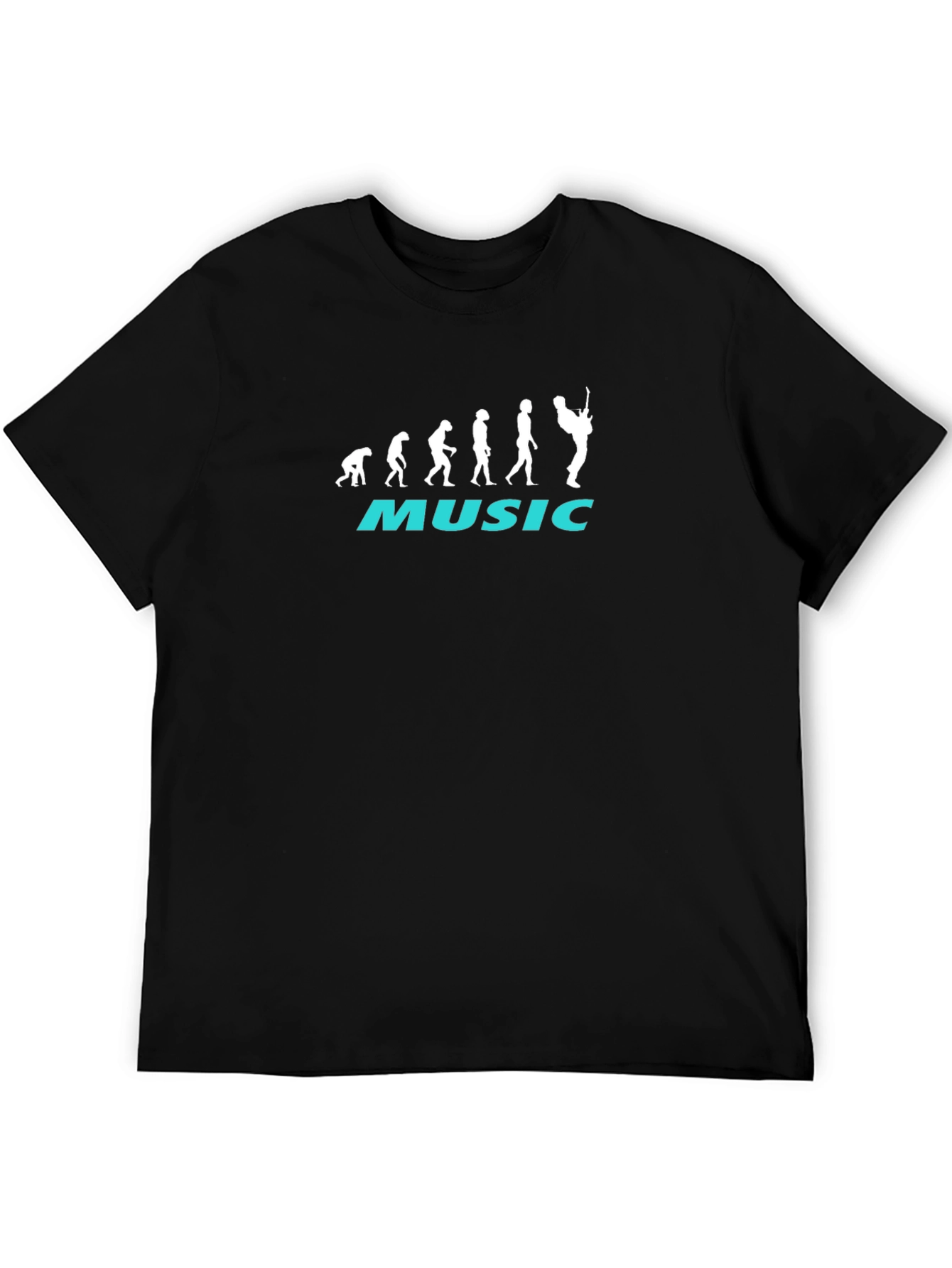 Music Evolution Graphic T-Shirt - Black