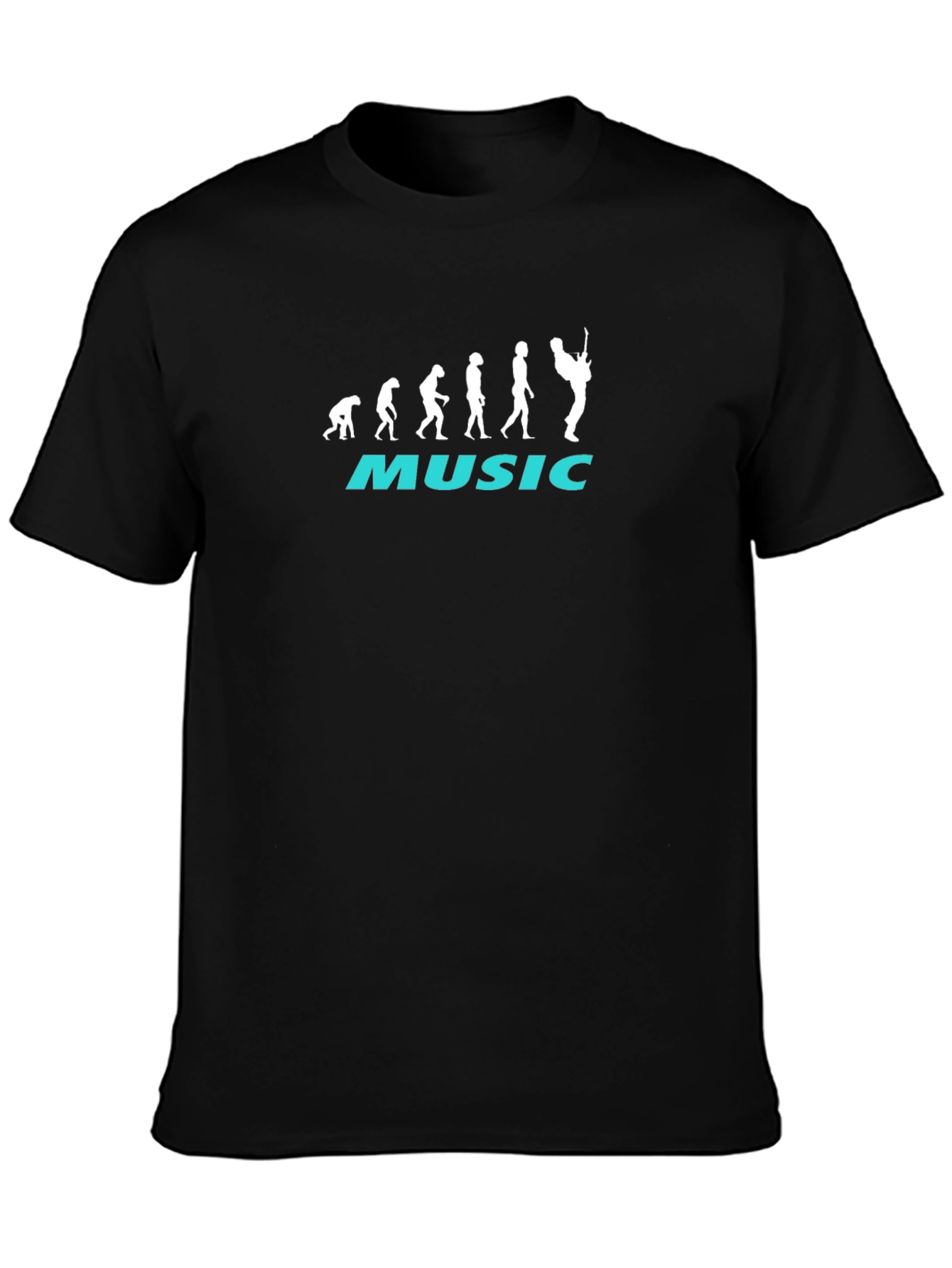 Music Evolution Graphic T-Shirt - Black