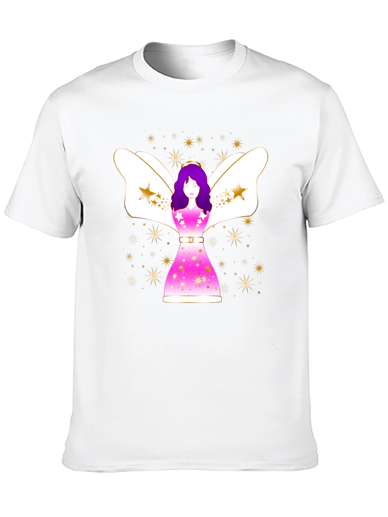 Angel Star Graphic Black T-Shirt