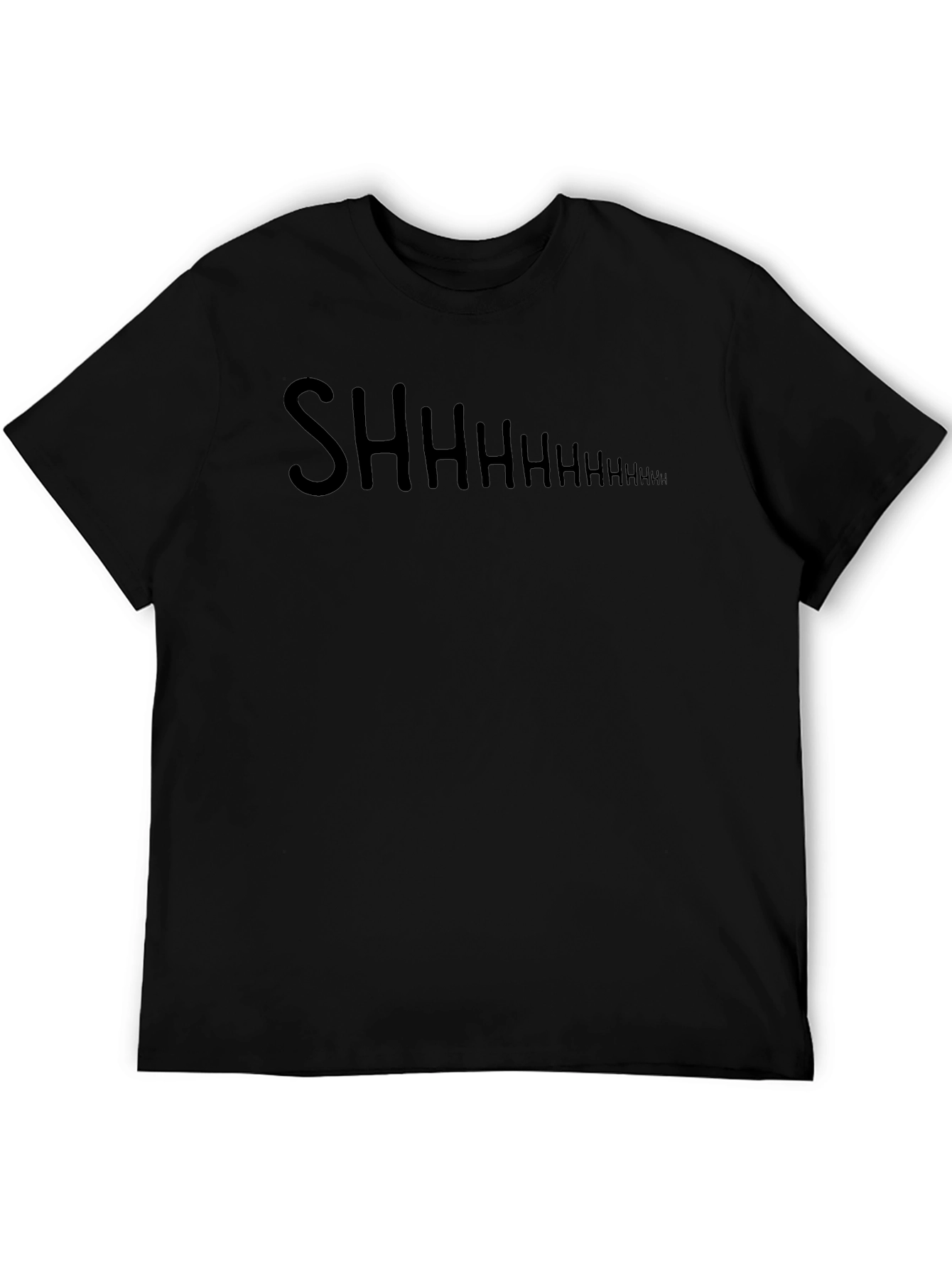 Shhhhhhh Black Graphic Tee Shirt