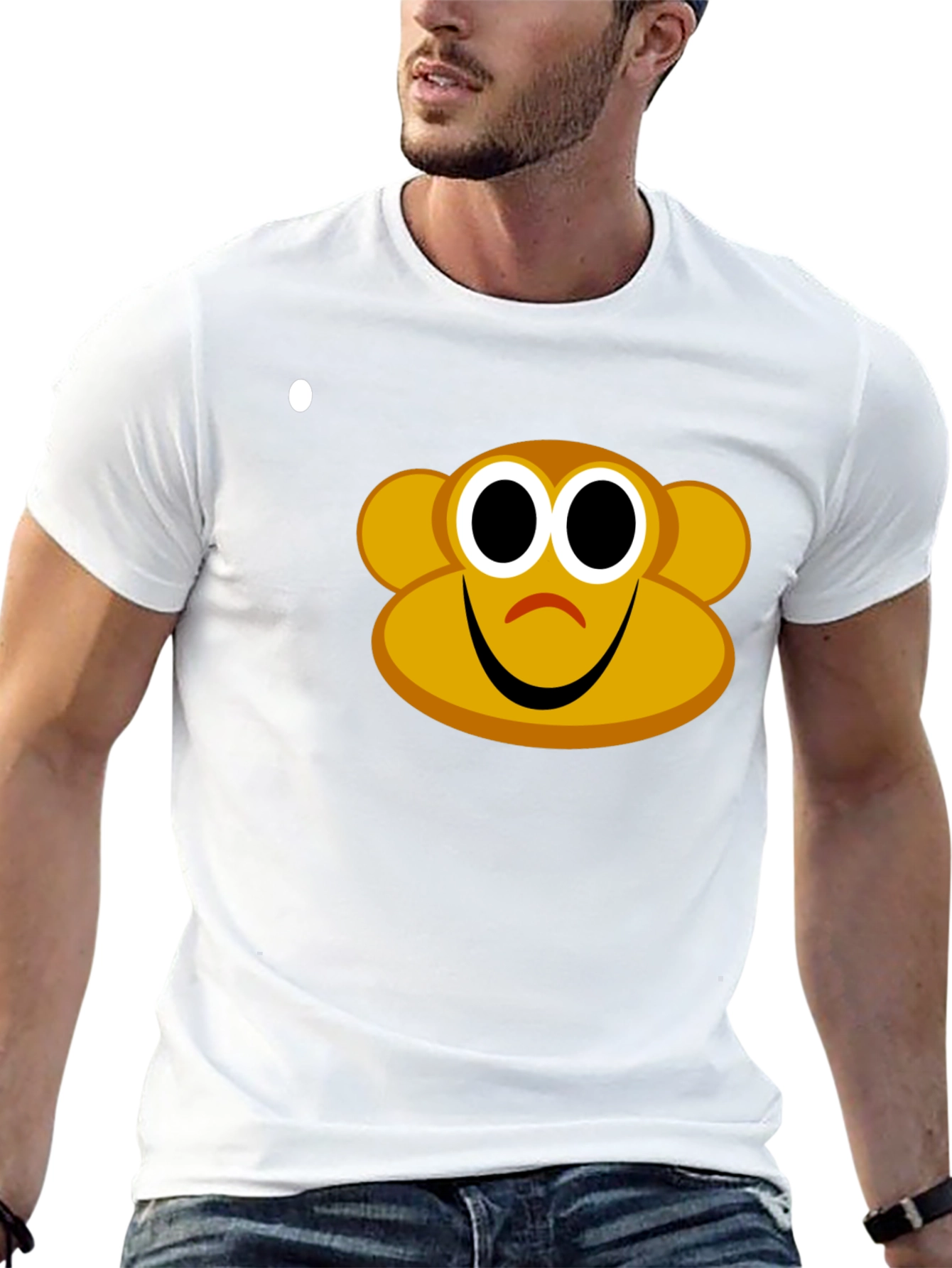 Monkey Graphic Tee - Black Cotton Blend