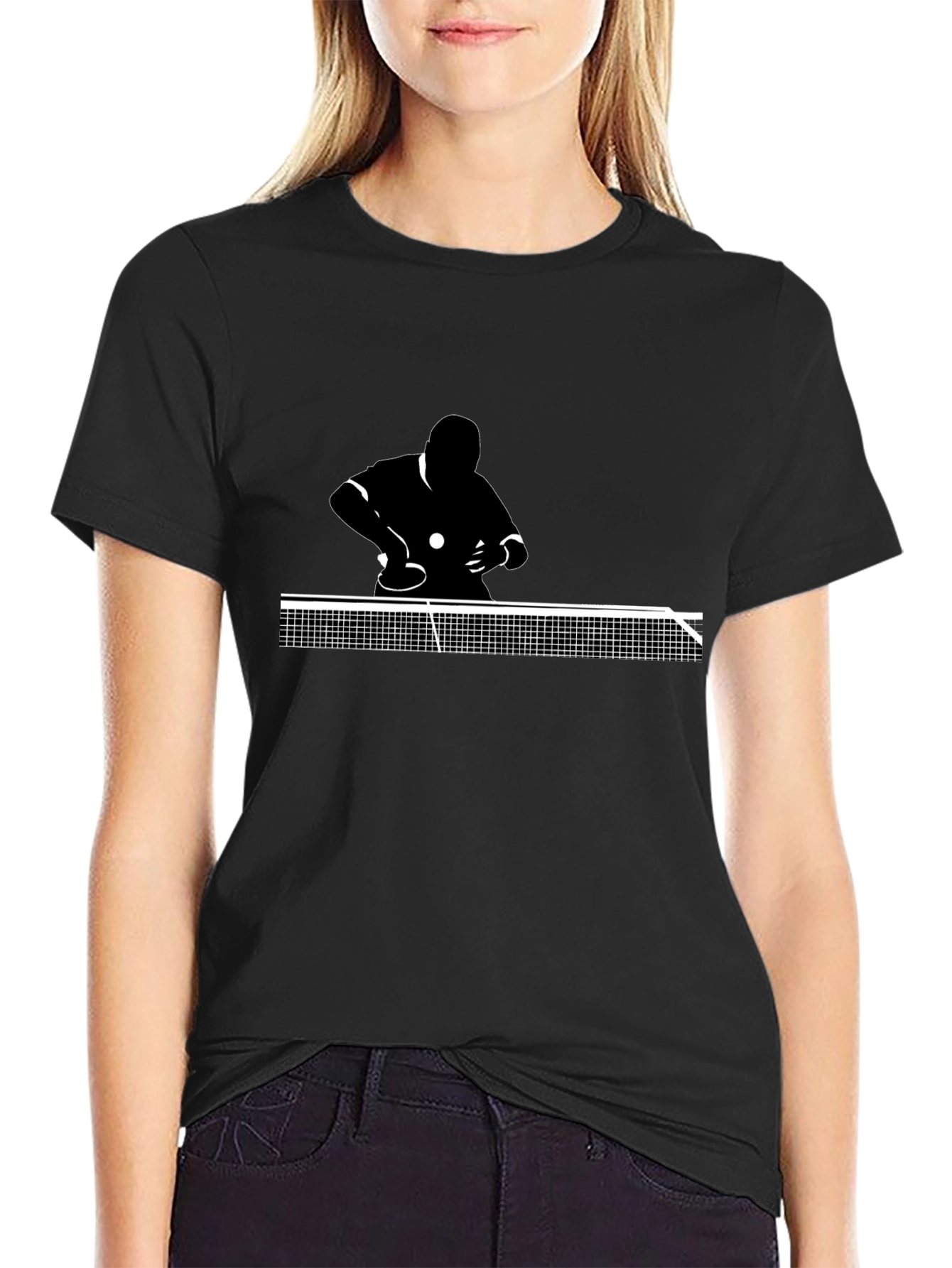 Ping Pong Player Black T-Shirt