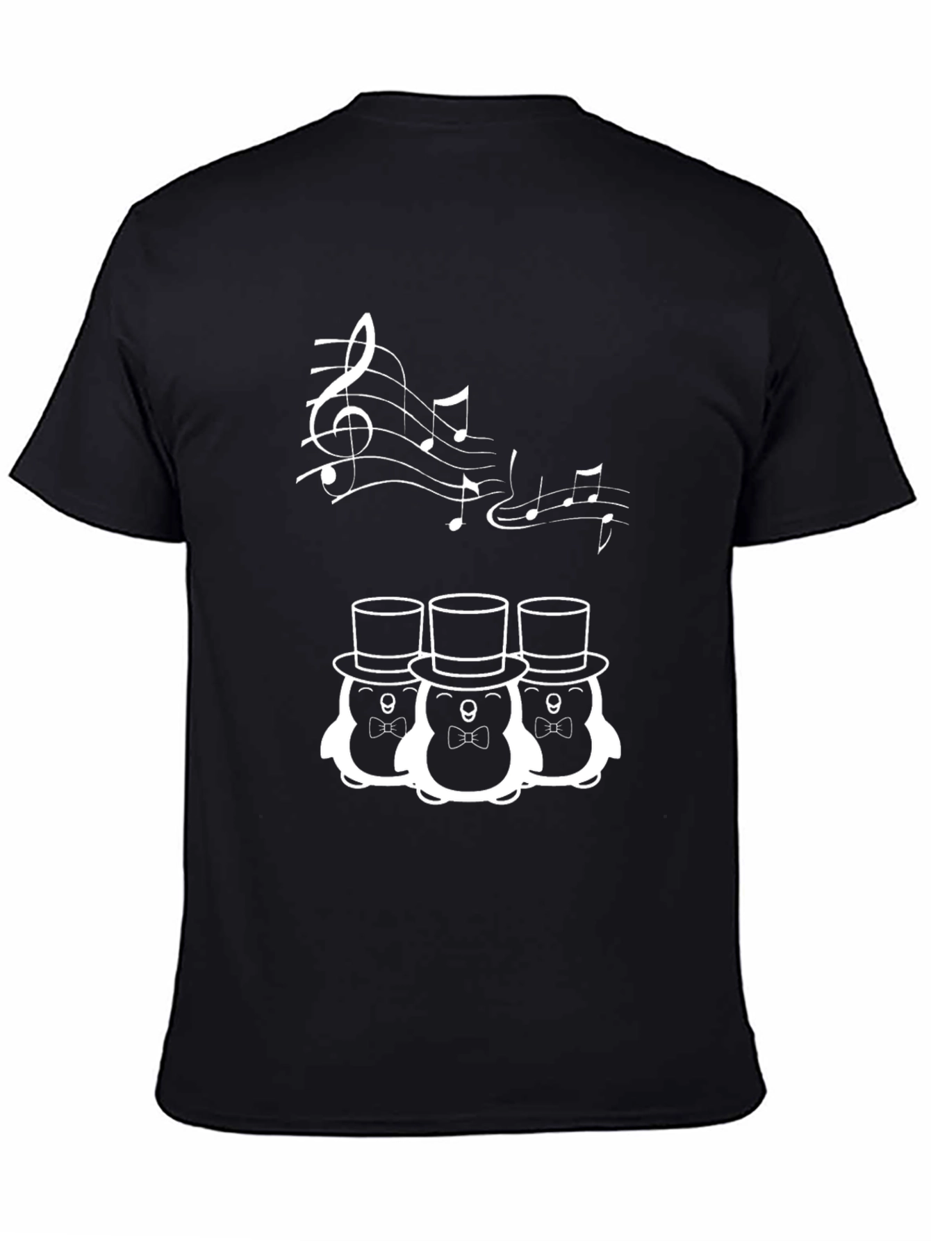 Musical Penguin Trio Black T-Shirt