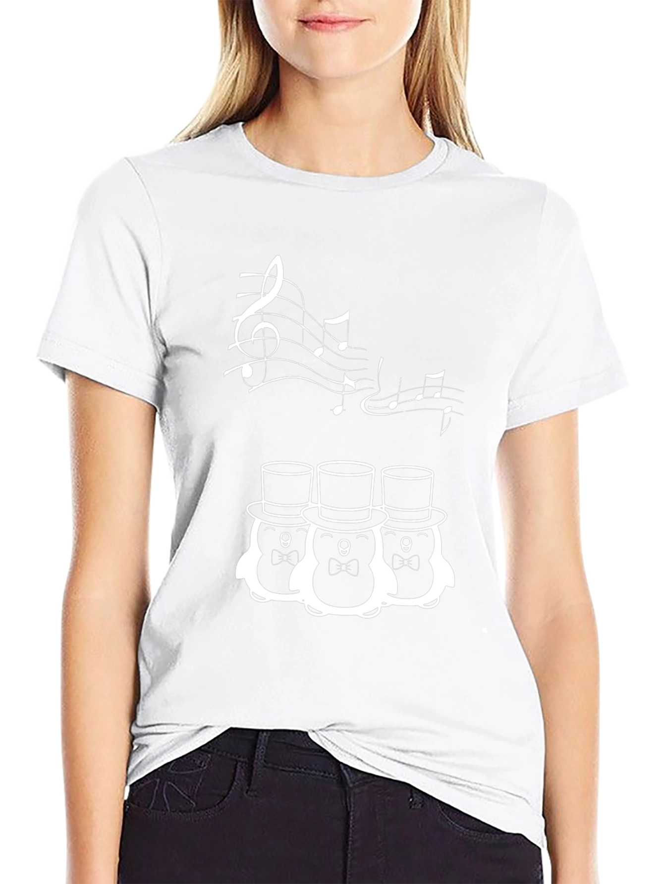 Musical Penguin Trio Black T-Shirt