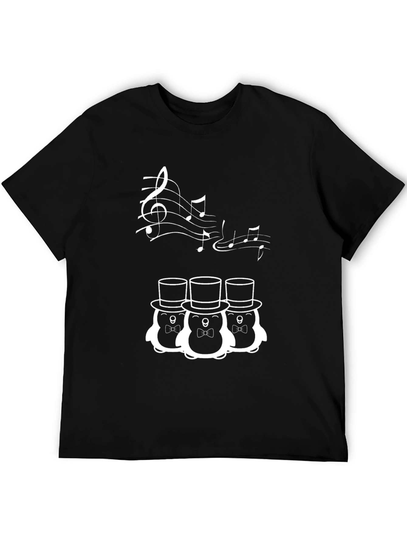 Musical Penguin Trio Black T-Shirt
