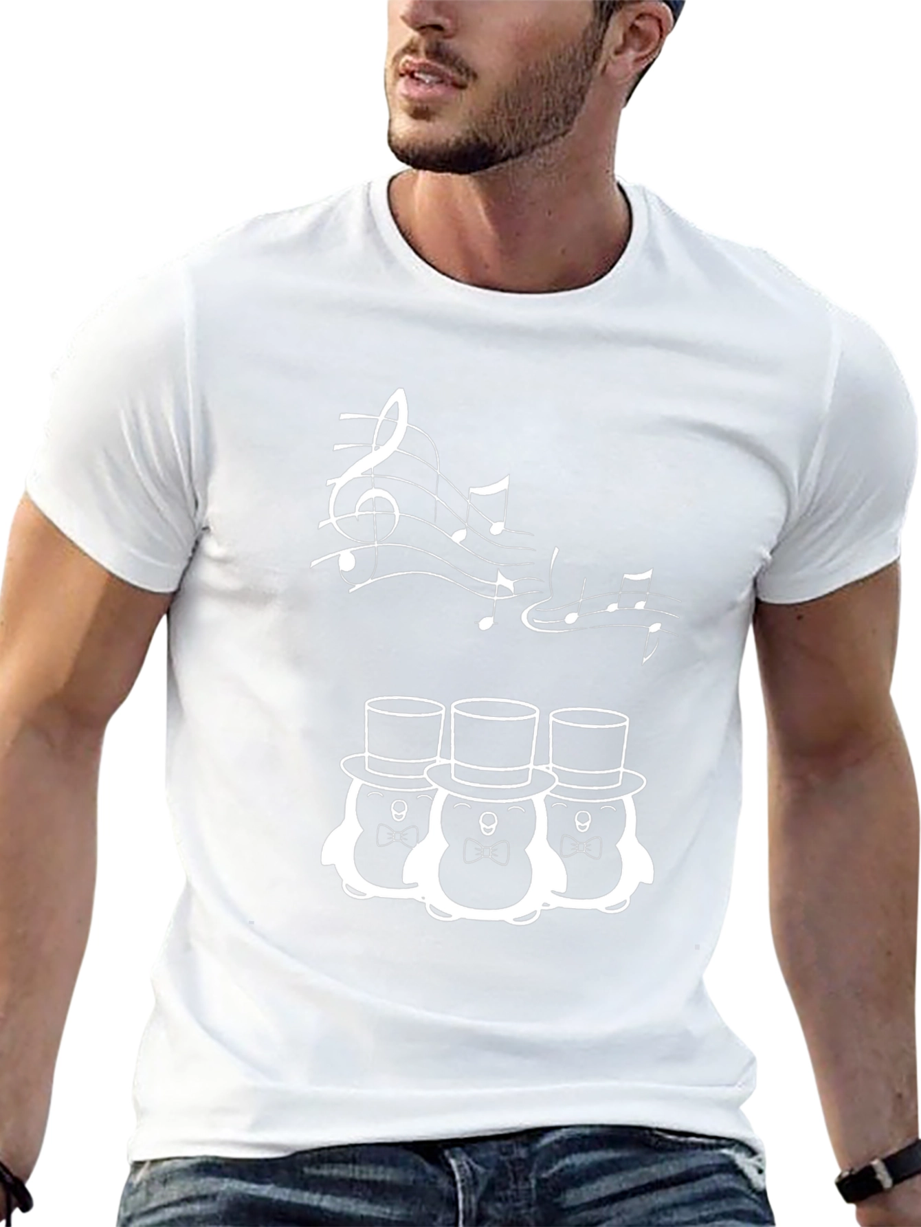 Musical Penguin Trio Black T-Shirt