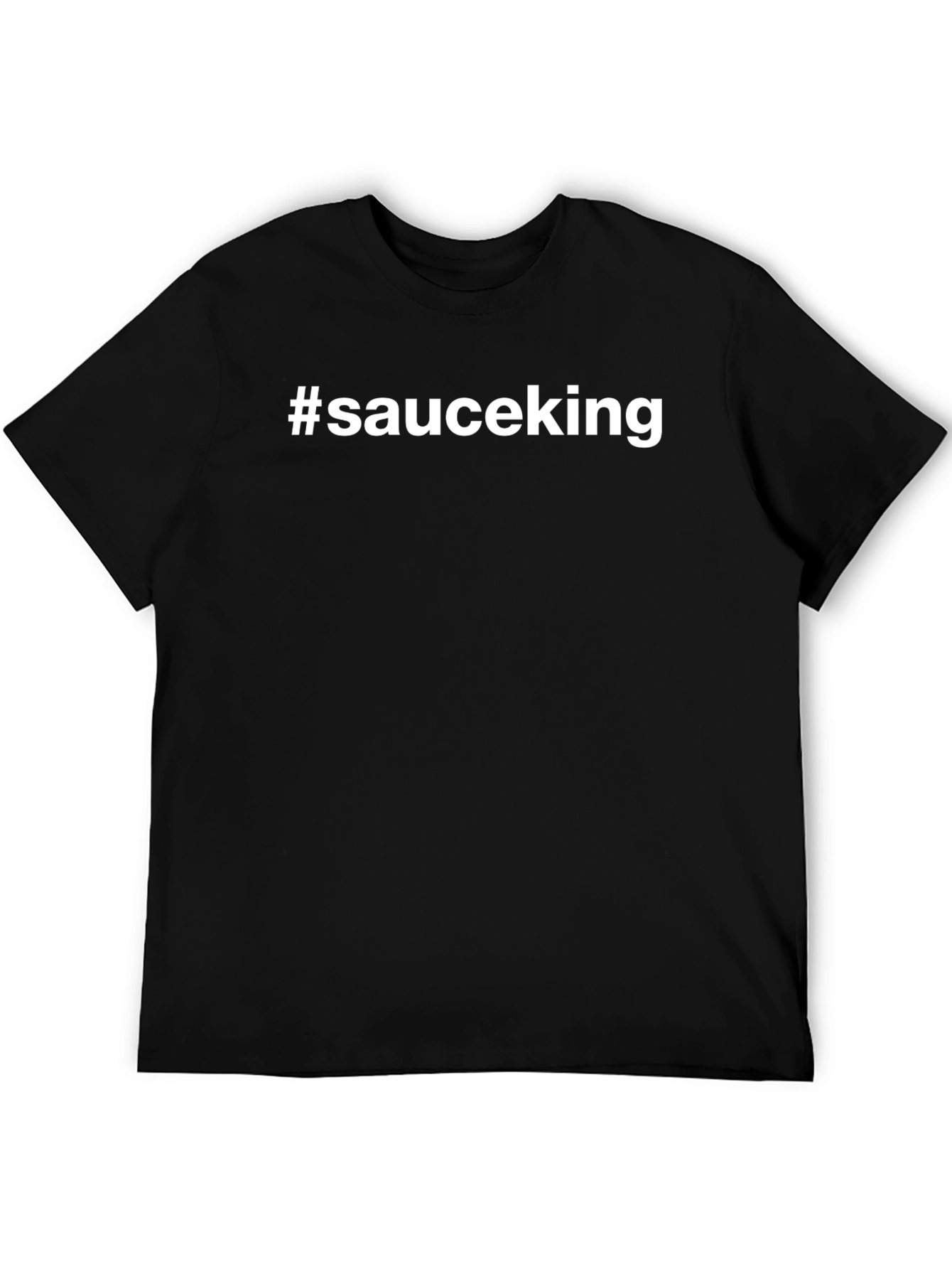 #sauceking Black Crew Neck T-Shirt