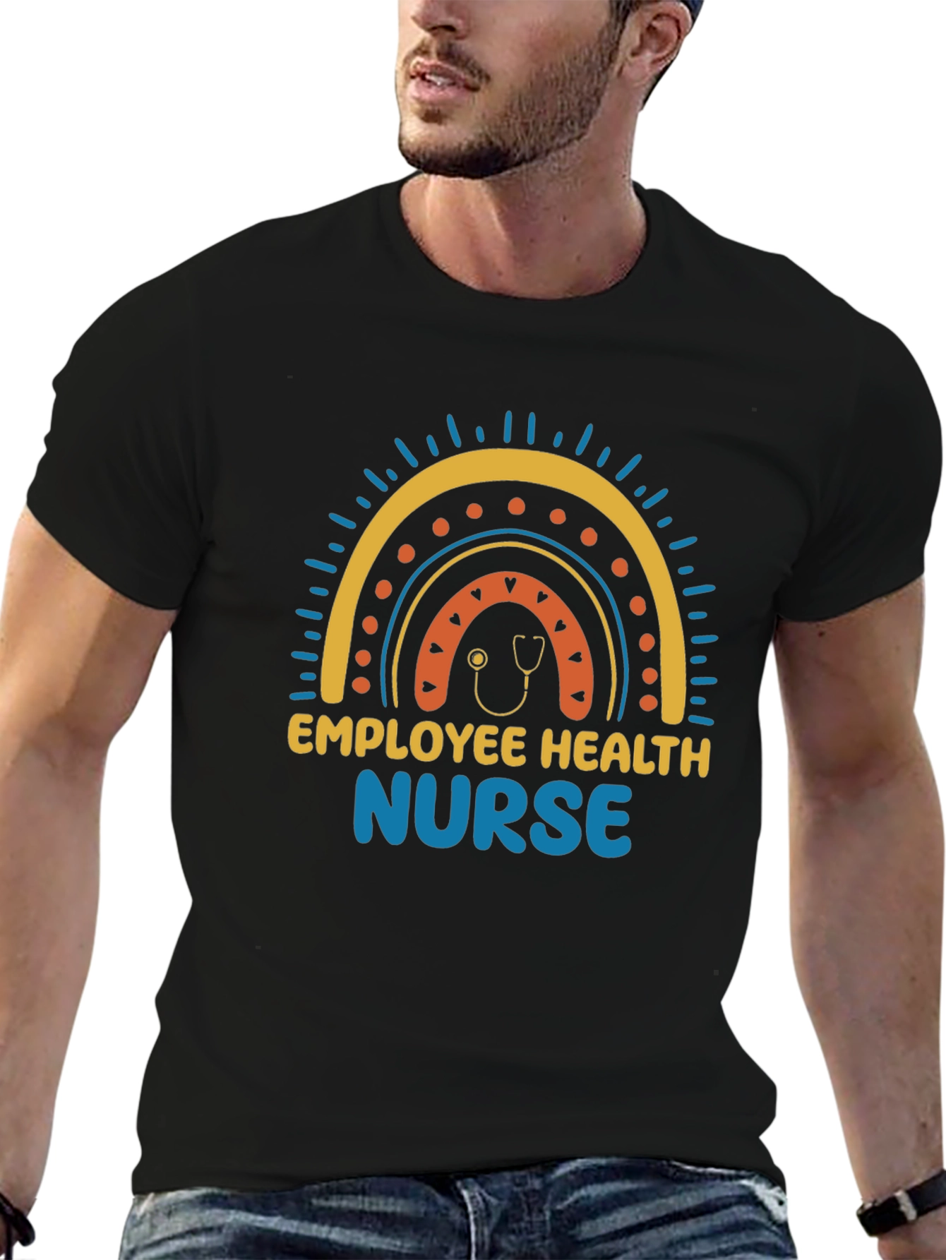 Employee Health Nurse Rainbow Graphic Tee
