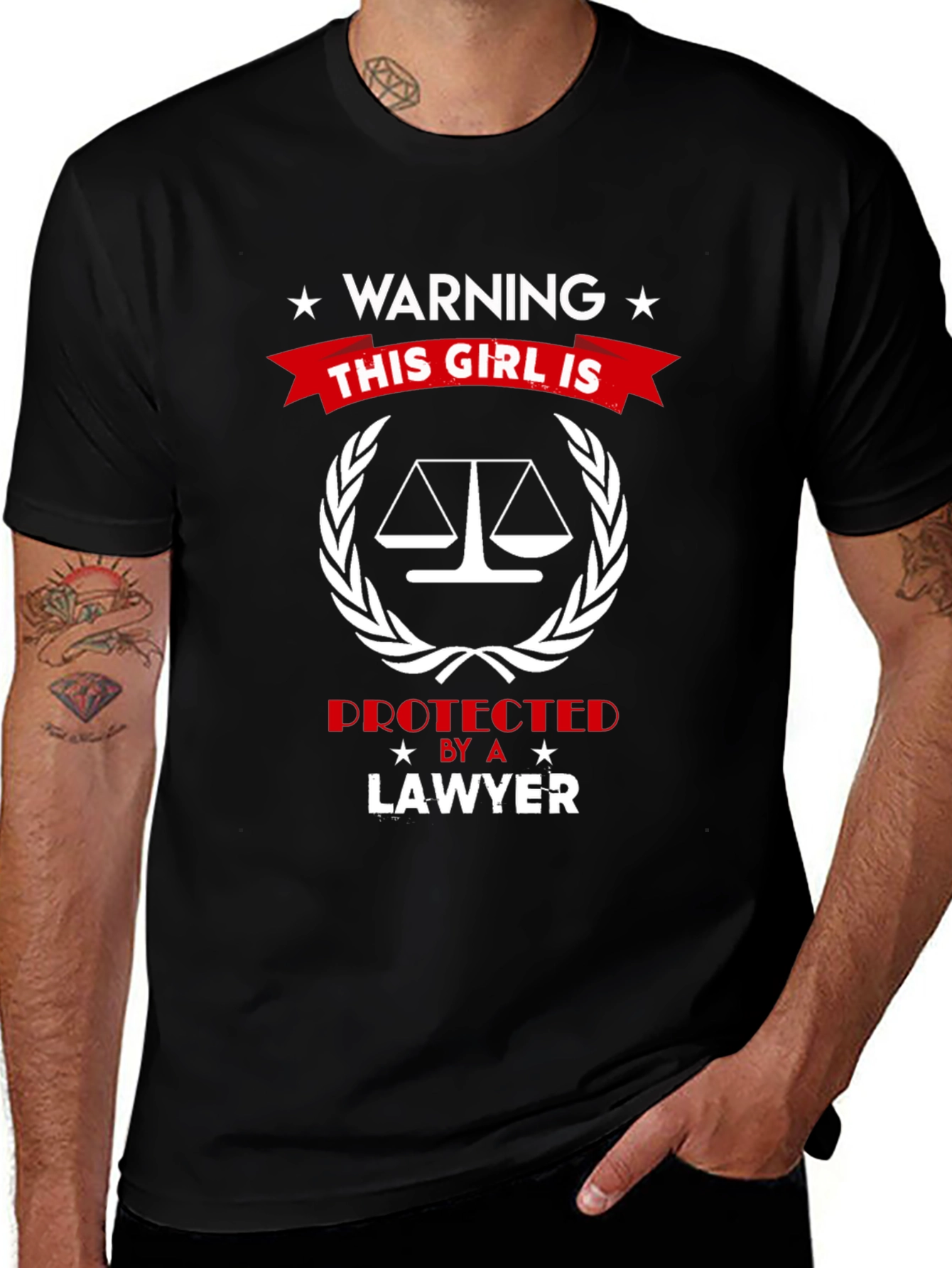 Warning: This Girl is Protected by a Lawyer T-Shirt