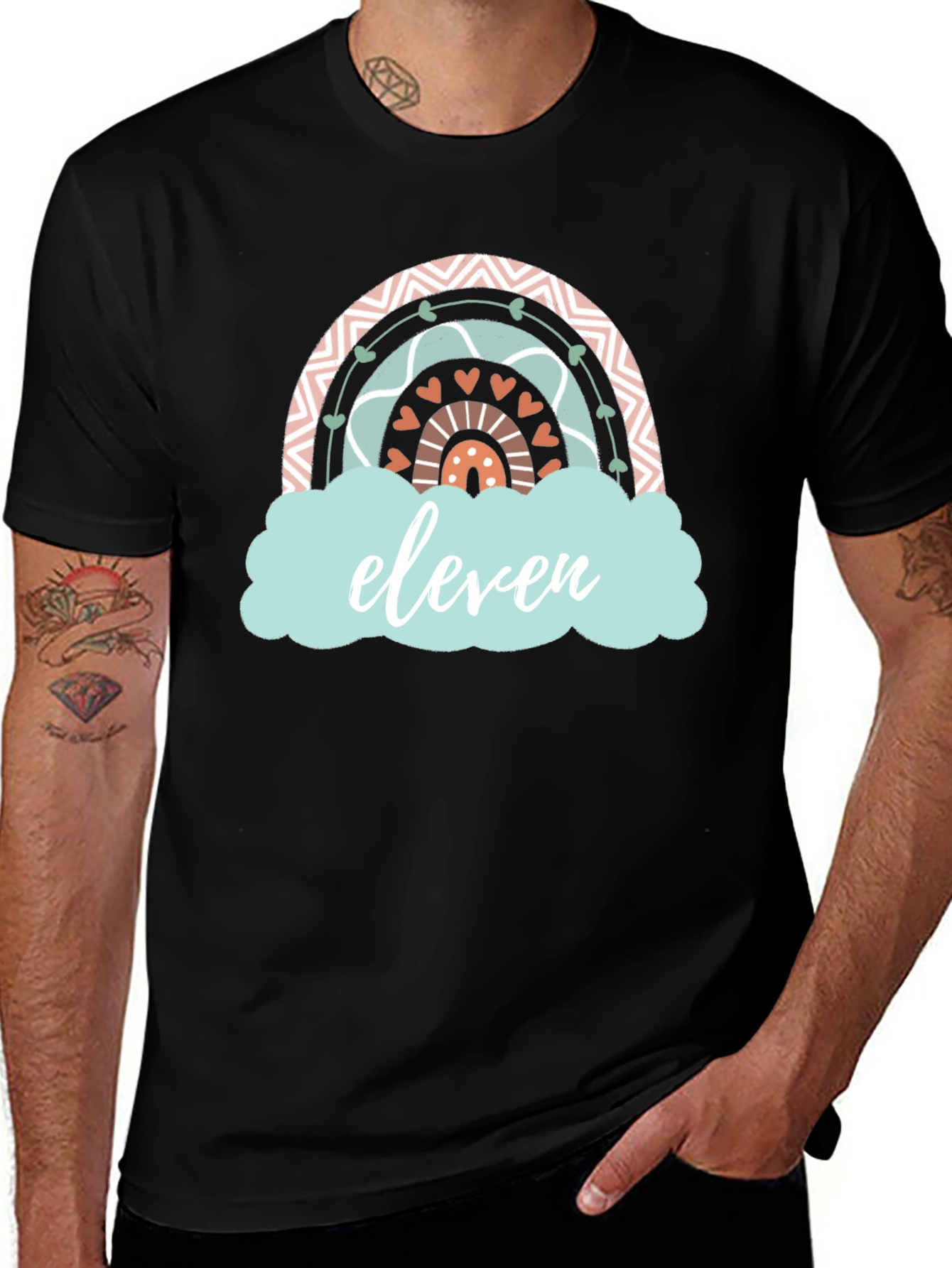 Eleven Rainbow Birthday Tee
