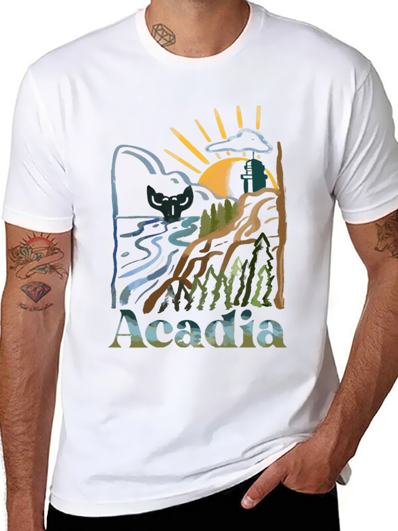 Acadia National Park Nature Graphic T-Shirt