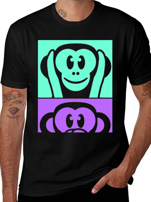 Monkey Hear See No Evil Graphic T-Shirt