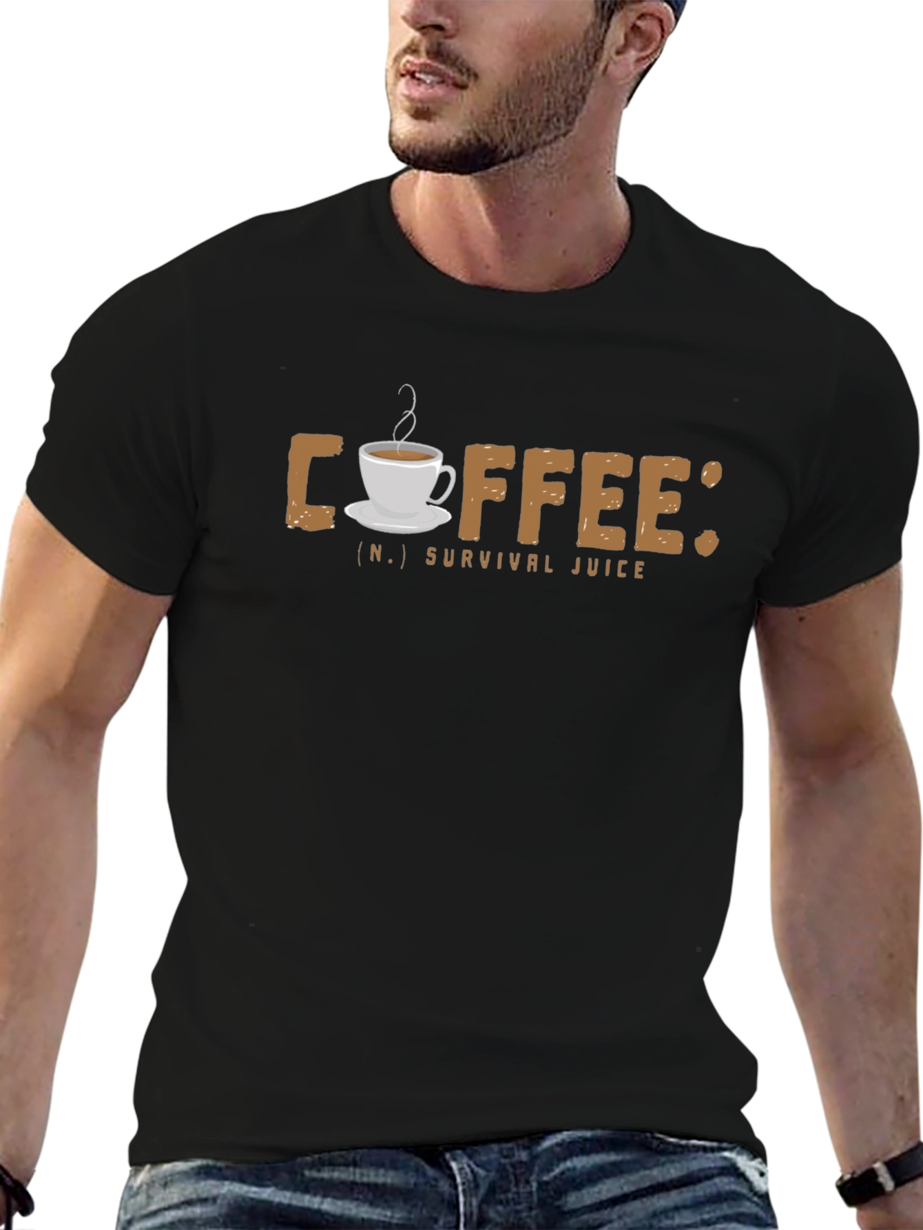 Coffee Survival Juice Graphic T-Shirt
